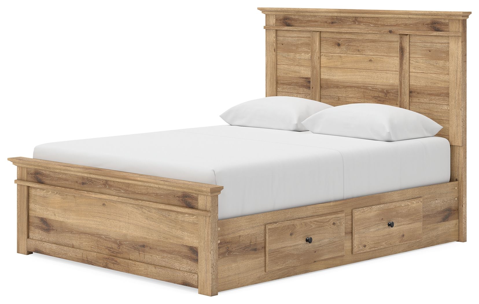 Ashley Furniture Makidern - Queen Panel Storage Bed With 2 Under Bed Storage Units - Tan - Image 5