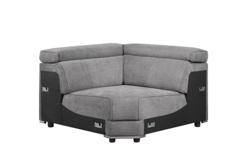 Alwin - Modular Wedge - Dark Gray Fabric, dark gray