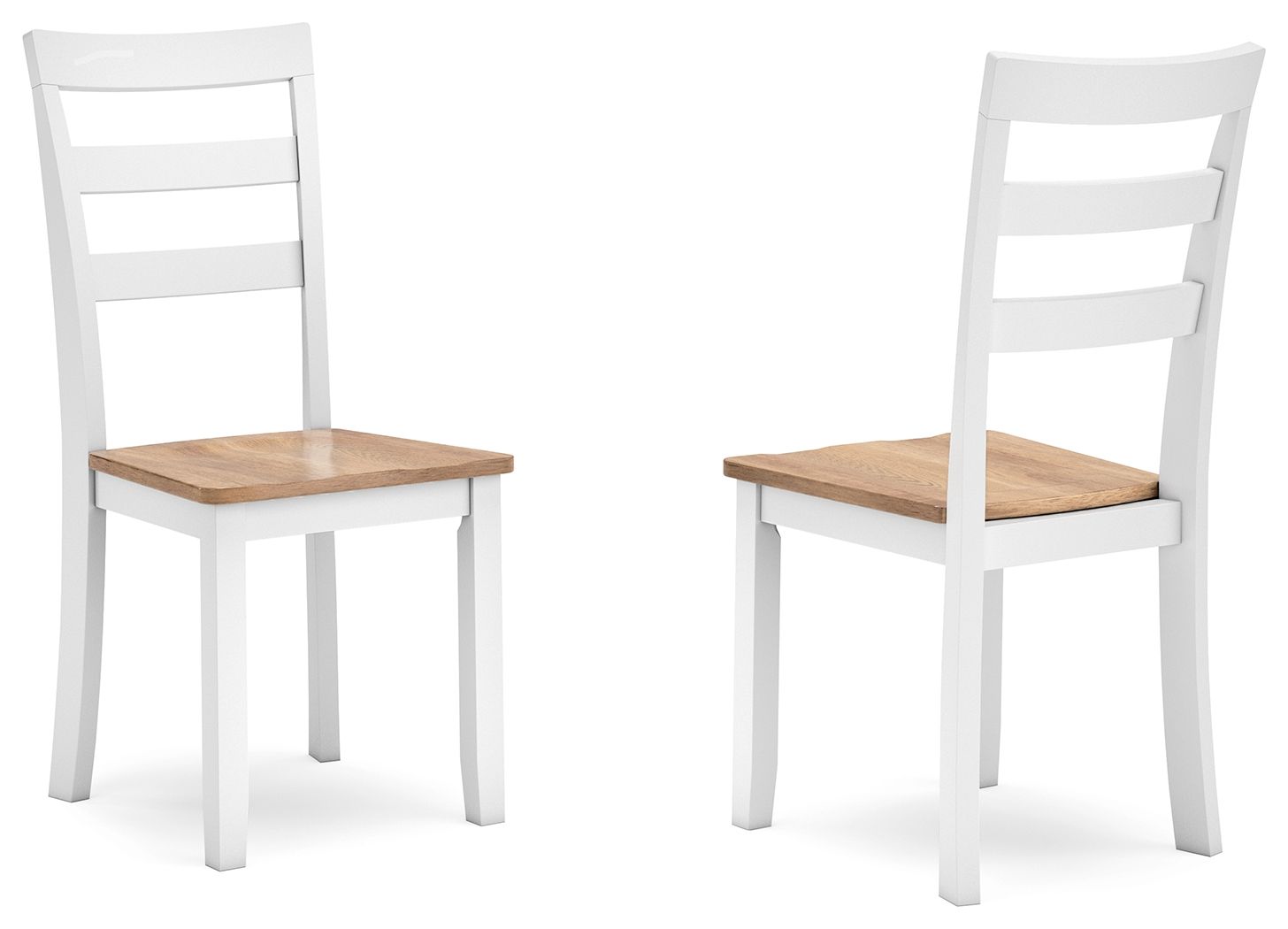 Ashley Furniture Gesthaven - 5 Pc. - Round Dining Room Drop Leaf Table, 4 Side Chairs - Natural / White - Image 5