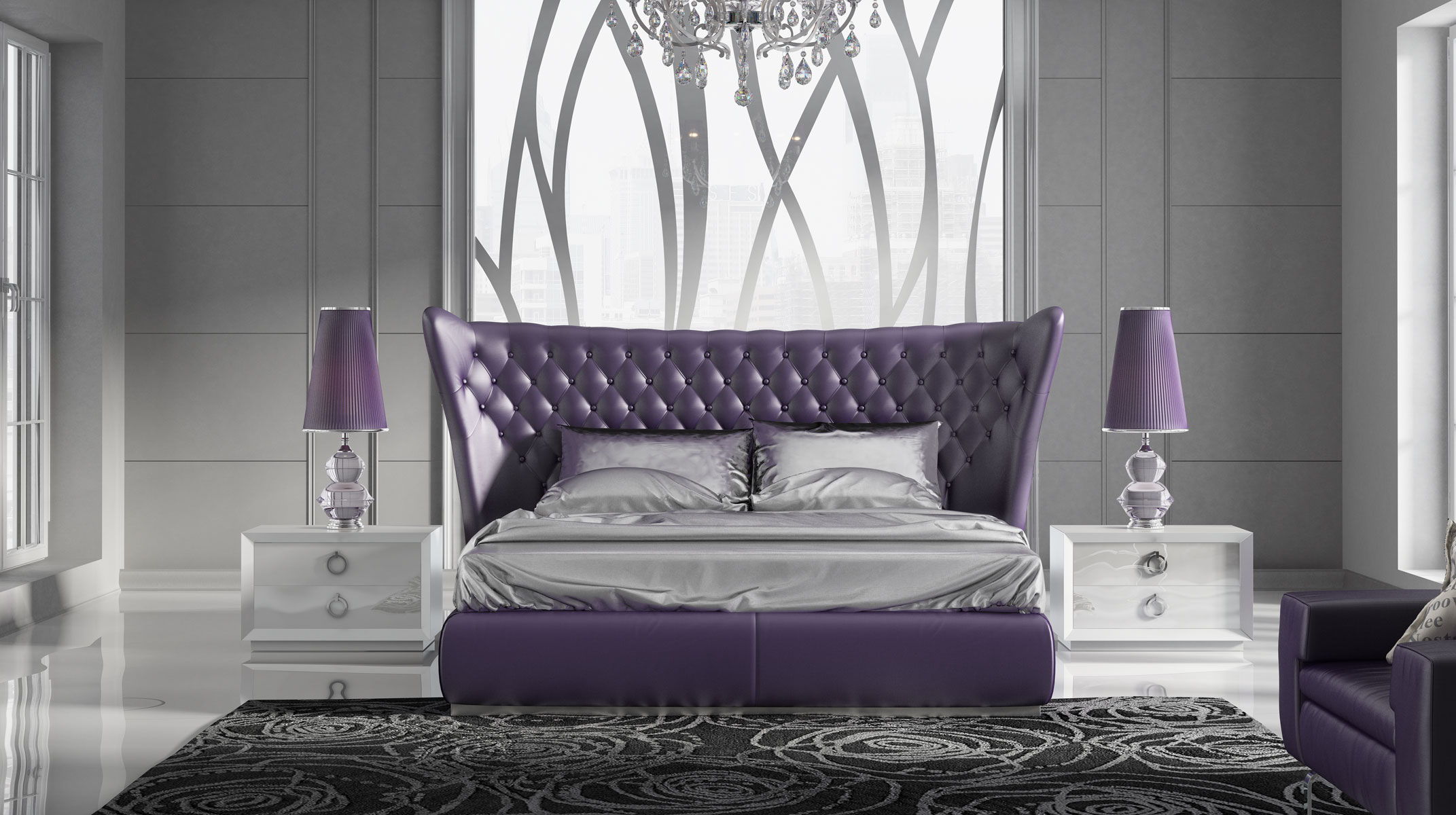 Miami - King Size Bed - White
