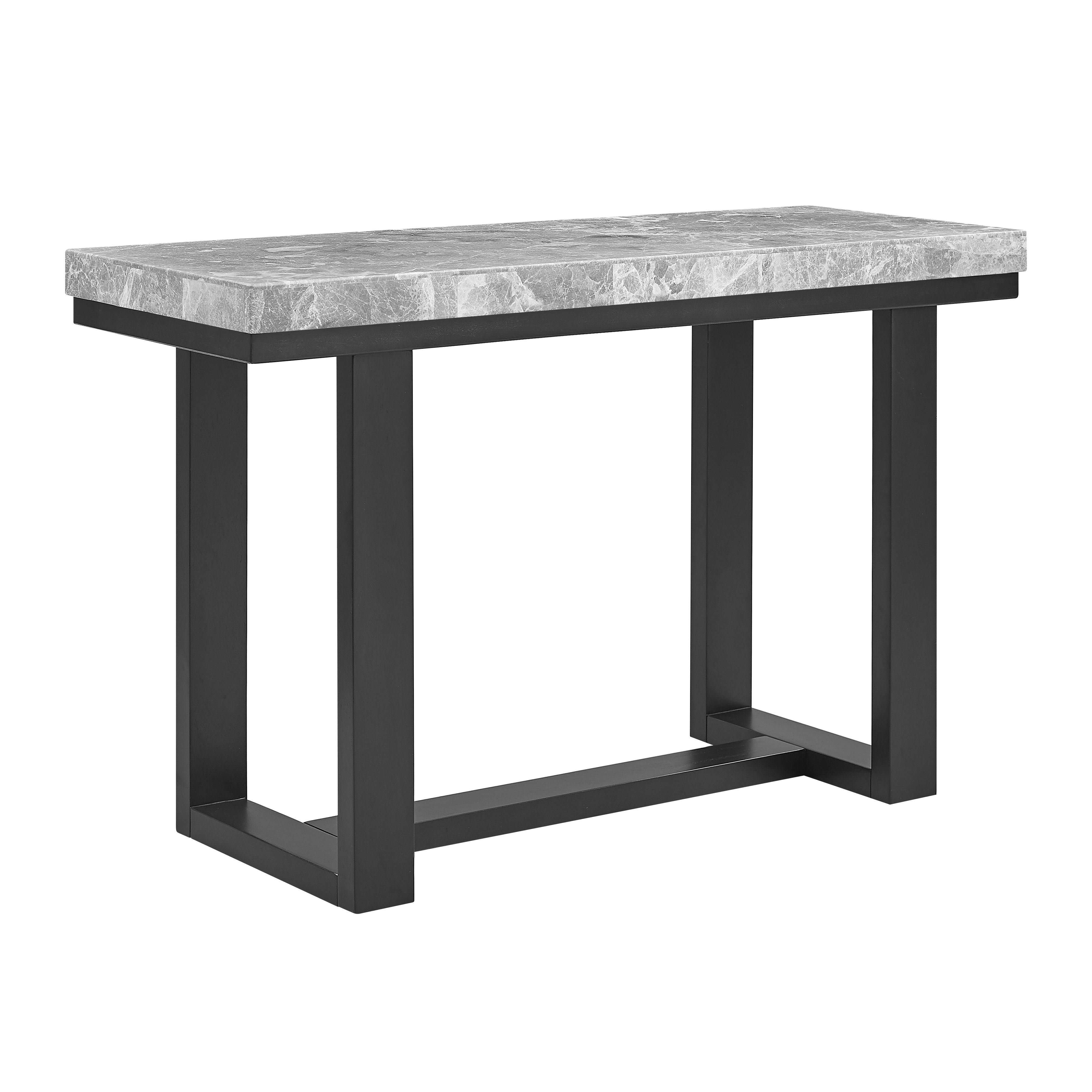 Lucca - Artemis Marble Top Sofa Table - Gray / Black