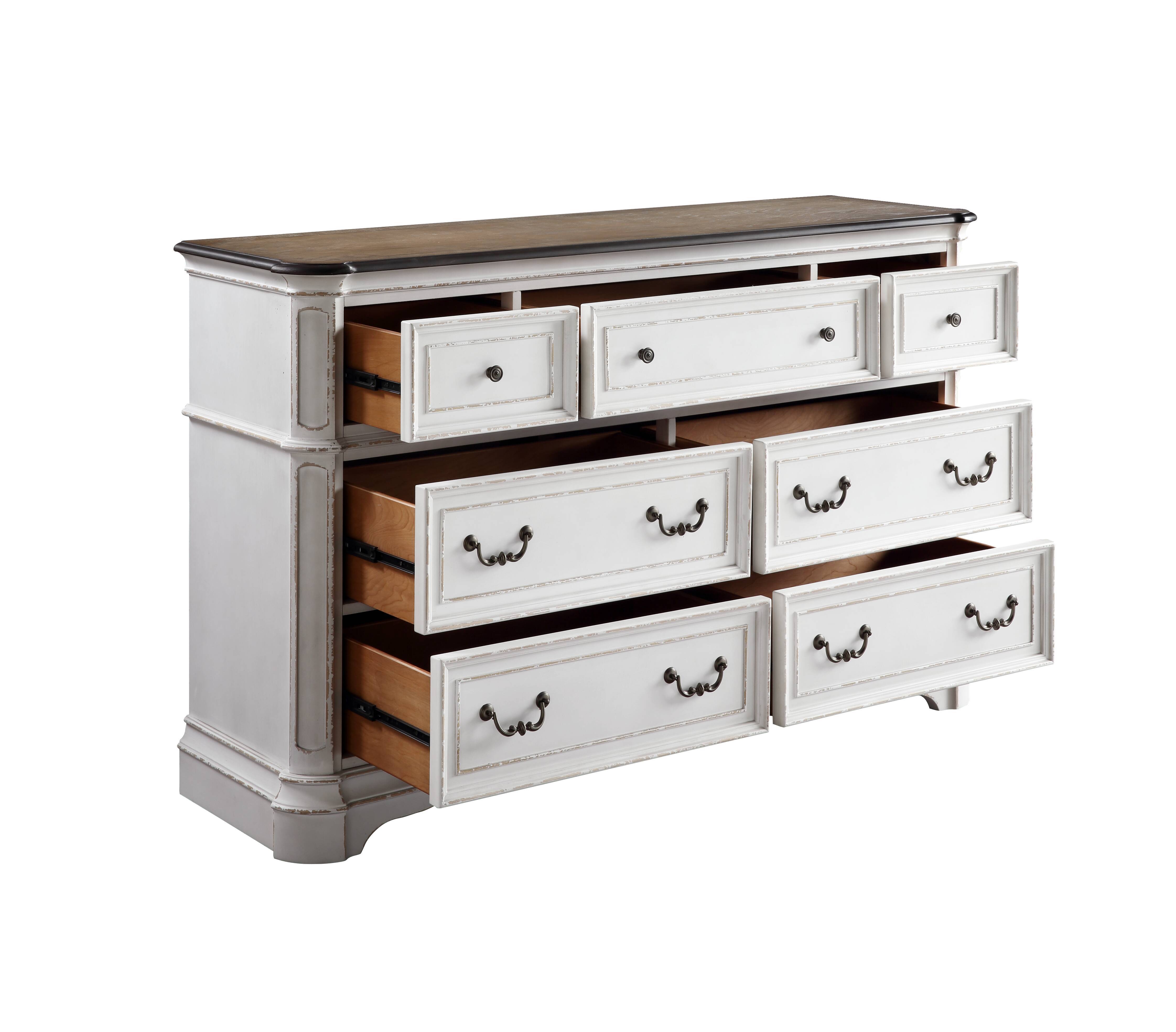 Florian - Dresser - Antique White & Oak, white, view 3