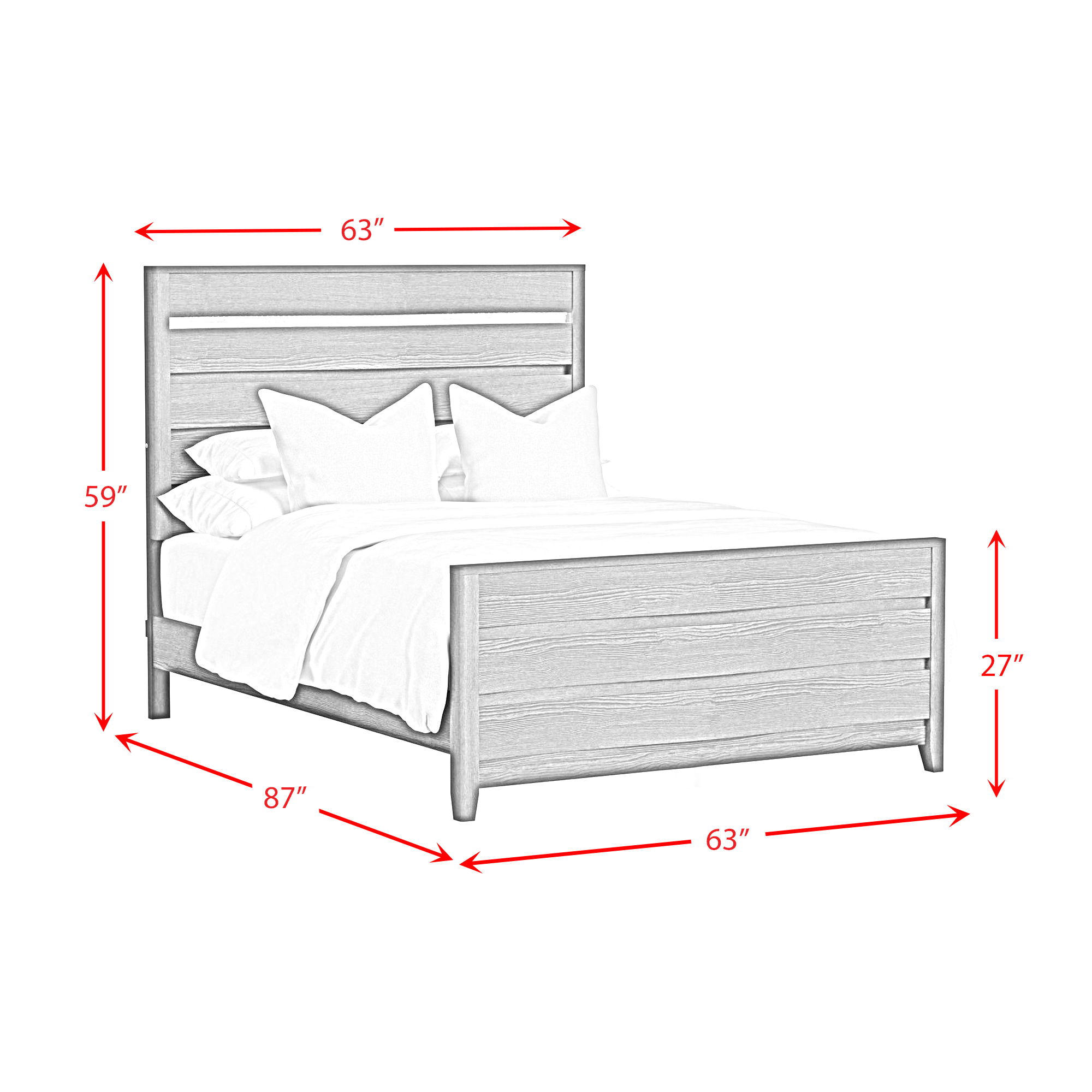 Tobias - Queen 5 Piece Bedroom Set With LED - White