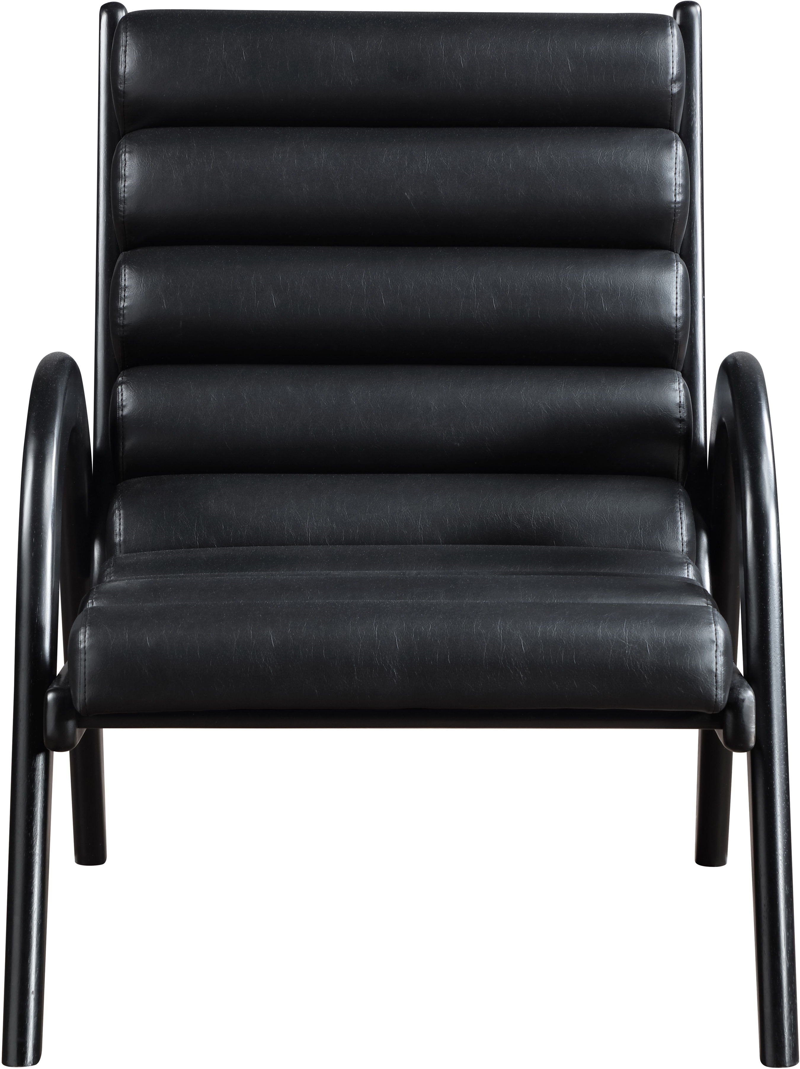 Randal - Vegan Leather Upholstered Accent Chair - Black