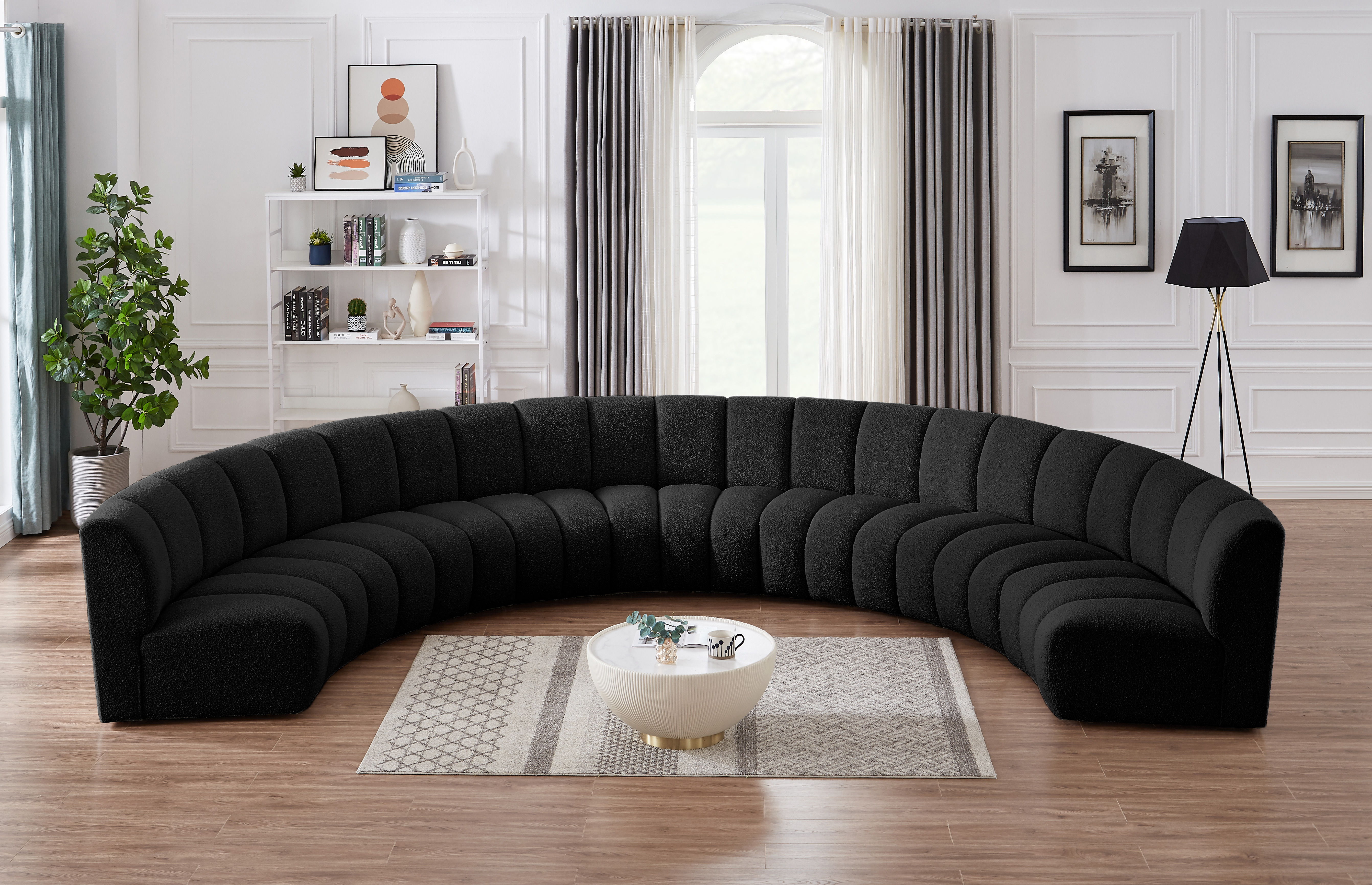 Infinity - 7 Piece Modular Sectional - Black