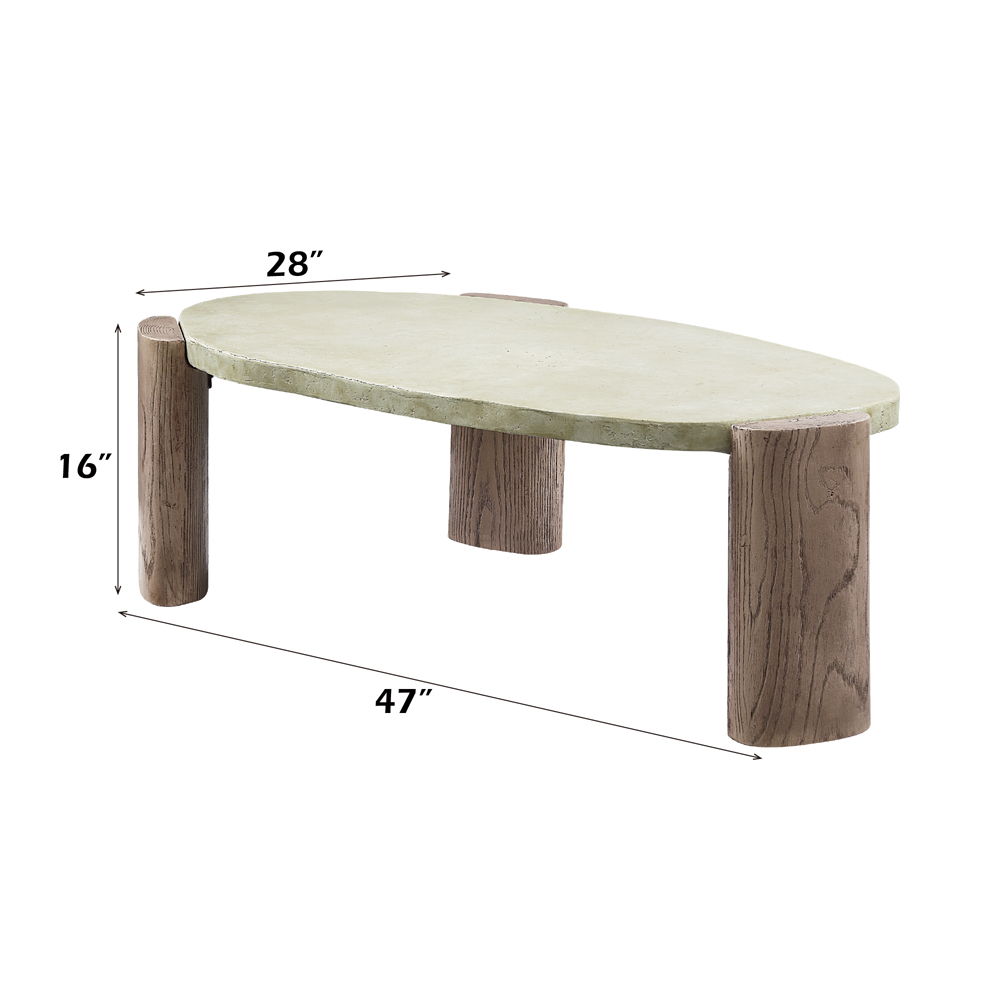 Jacinda - Coffee Table - Weathered Gray & Oak, green, view 5