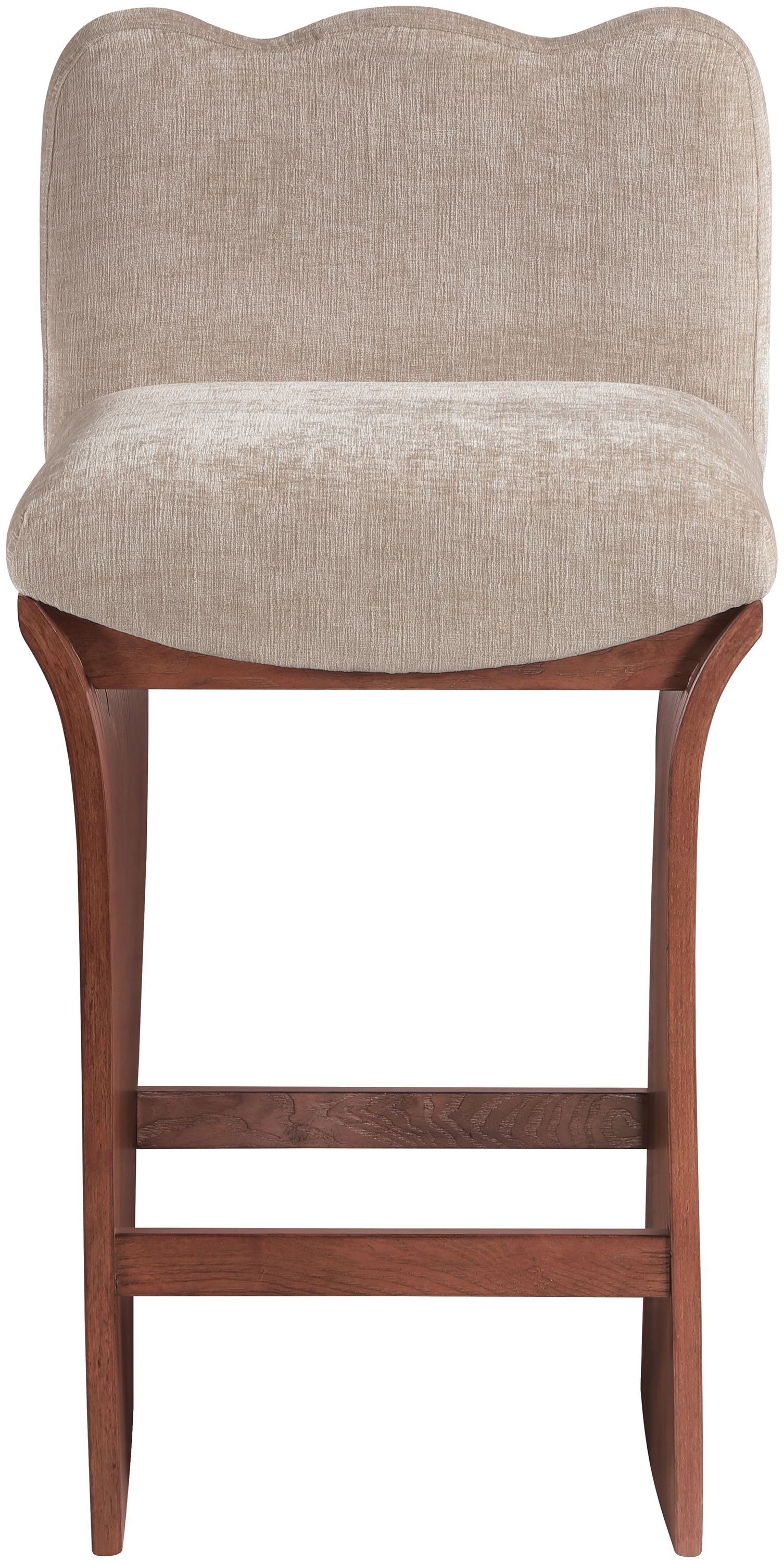 Shaw - Chenille Fabric Upholstered Counter Stool - Beige