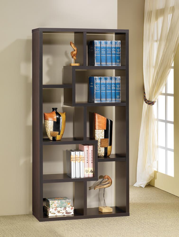 10-shelf Bookcase Cappuccino