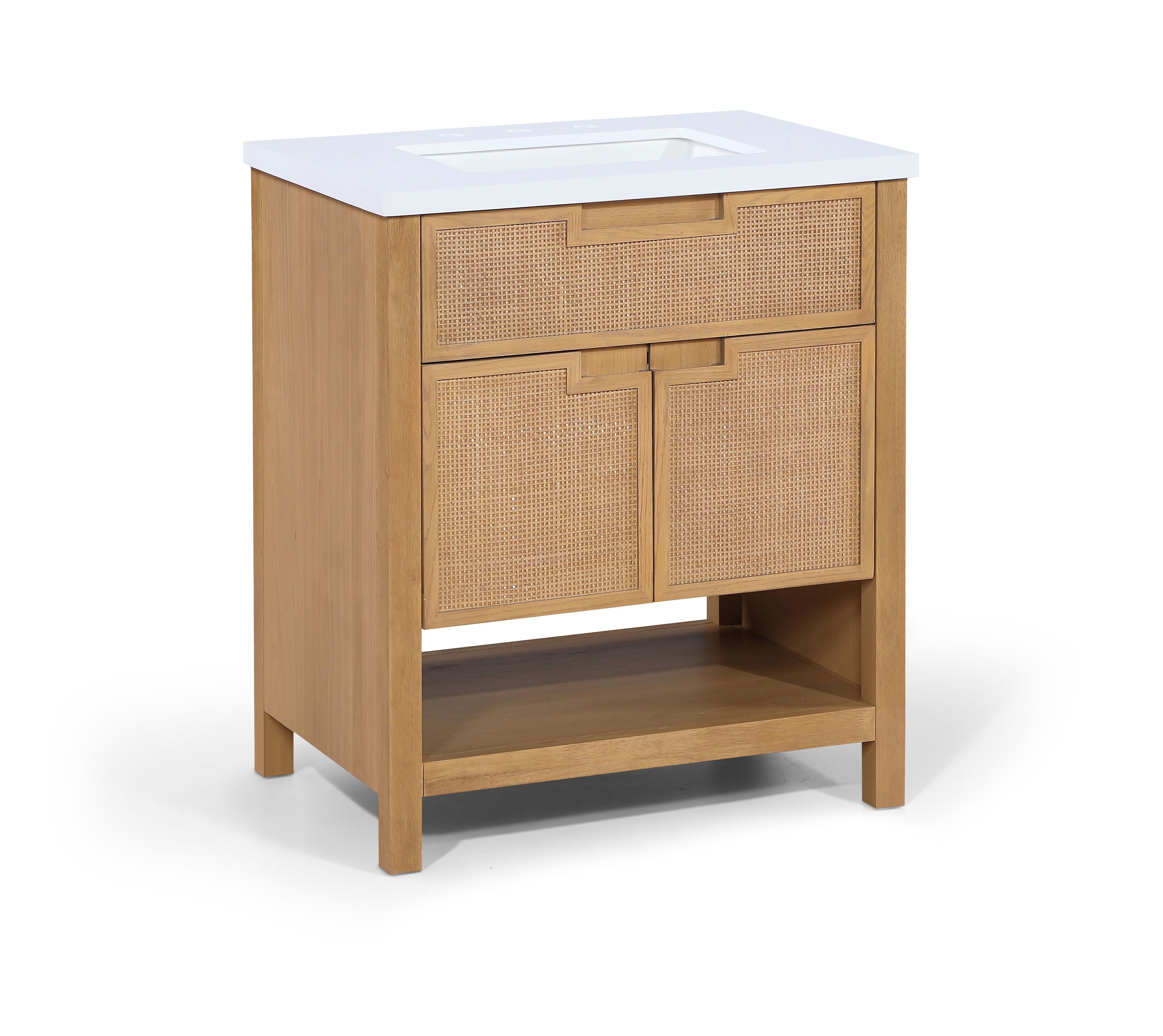 Soren - 30'' Bathroom Vanity - Natural / White