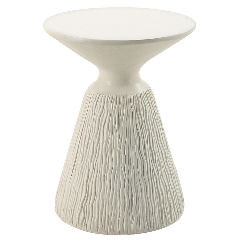 Duane - Accent Table - Natural White, white, view 2