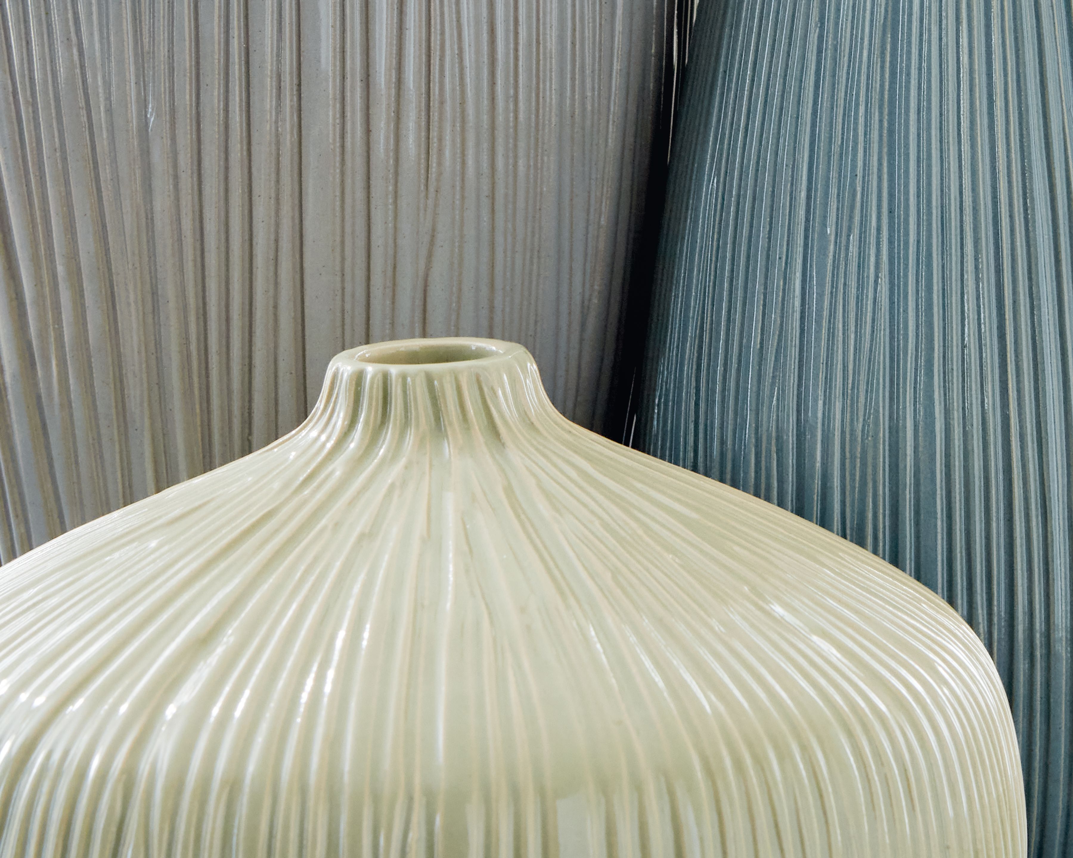 Eiderman - Vase Set (Set of 3) - Gray / Blue / Green, light gray, view 4