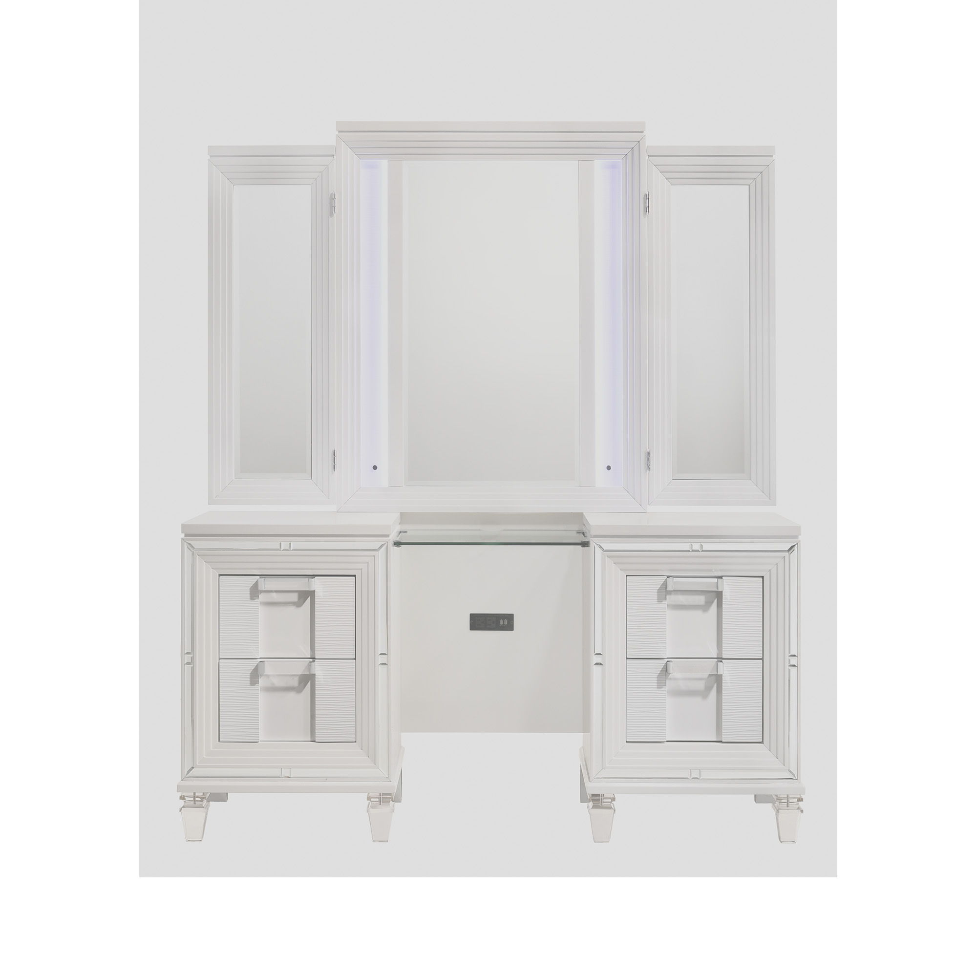 Twenty Nine - Vanity Set With Led & USB Plug - White