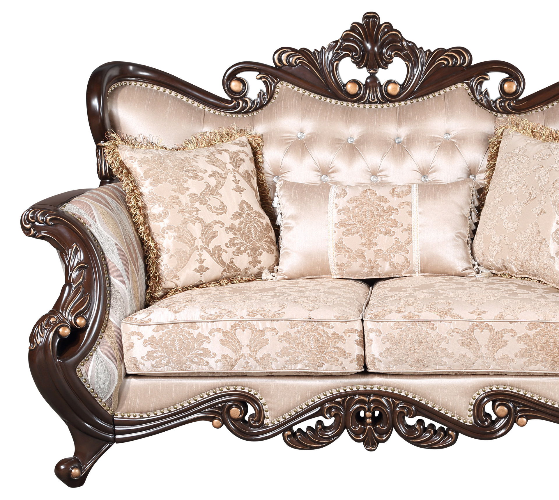 Constantine - Loveseat (KD) - Red / Cherry, beige, view 5