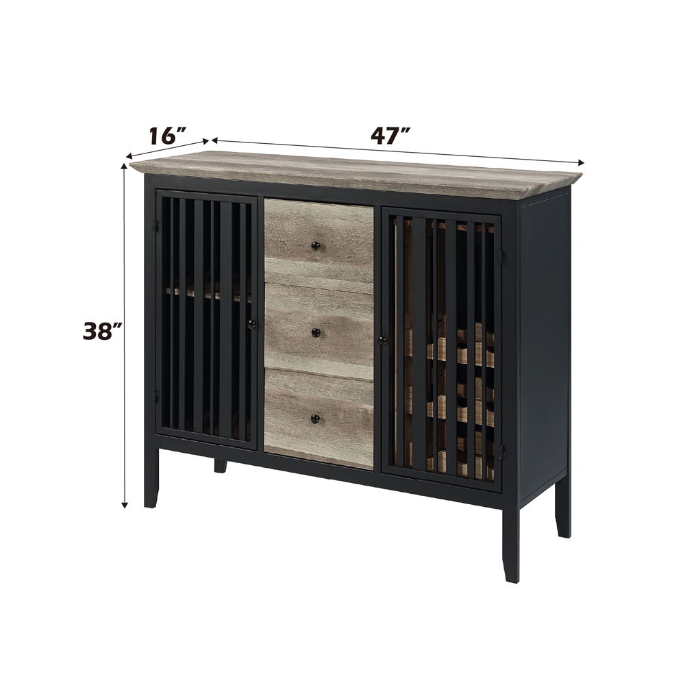 Zudora - Server - Antique Oak & Sandy Black, black, view 5