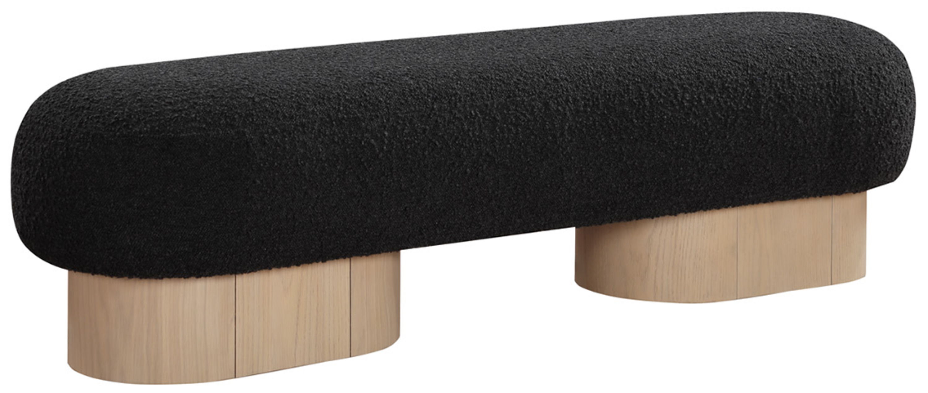 Robertson - Bench With Natural Base - Black