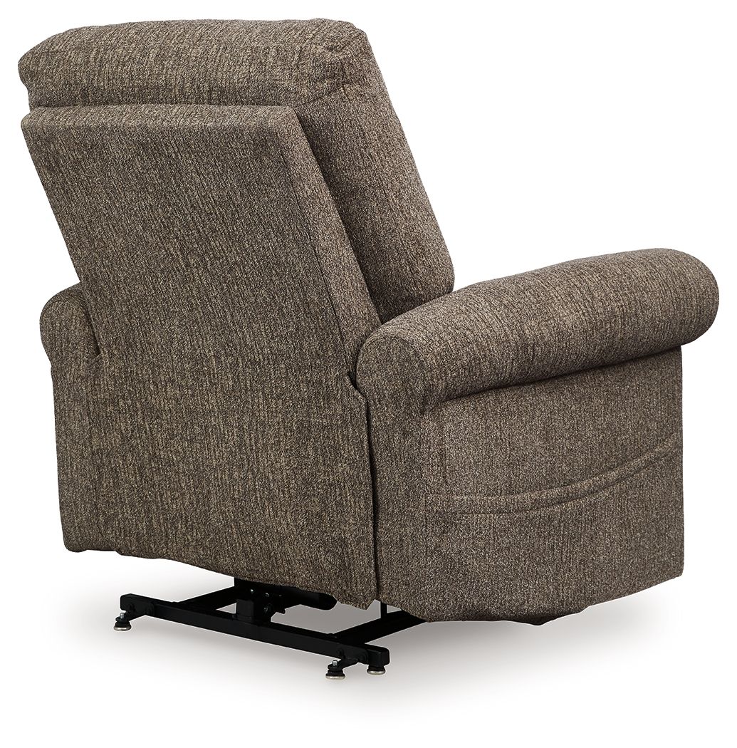 Ashley Furniture Aureta - Power Lift Recliner - Earth - Image 7