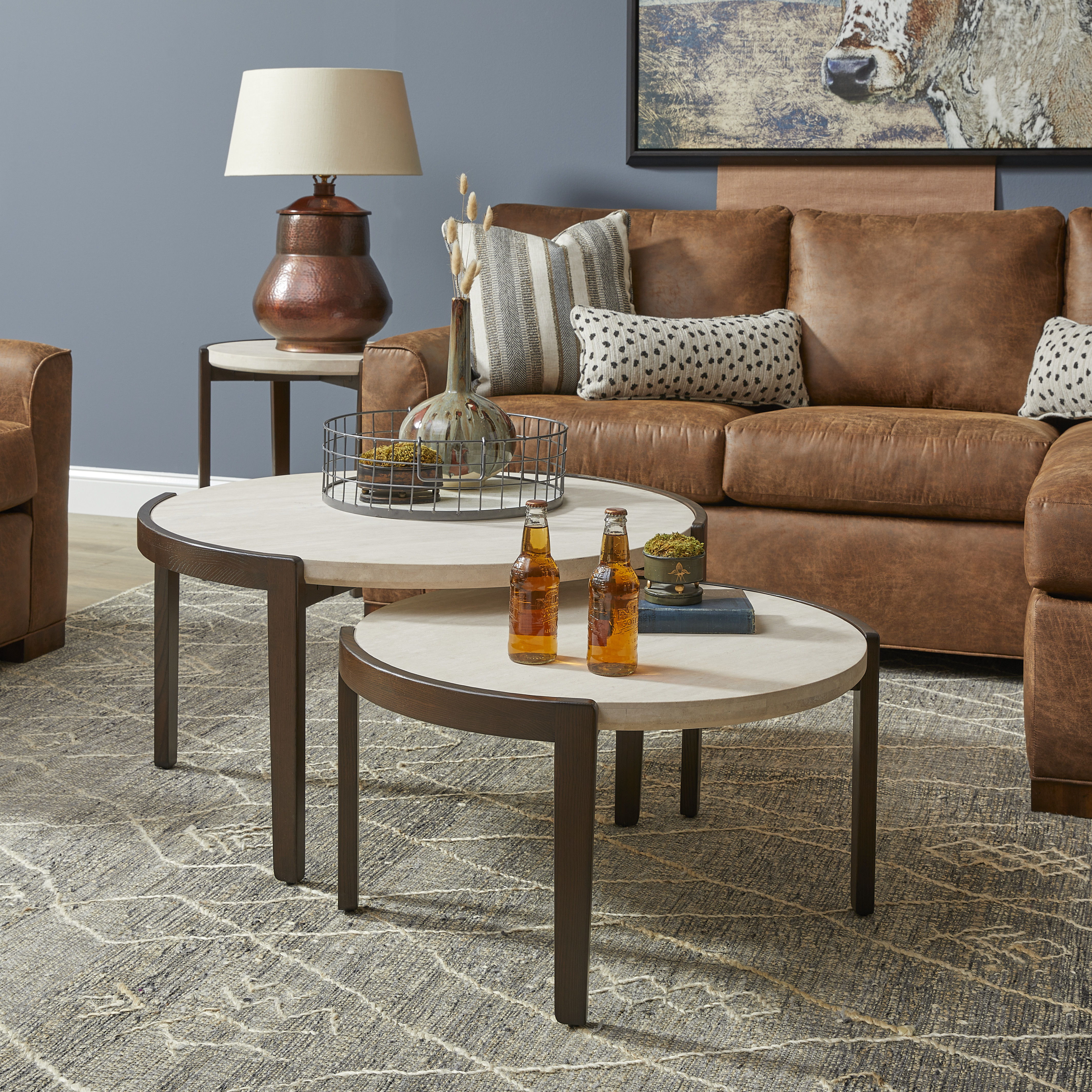 Palette - Occasional Round Coffee Table - Beige, beige