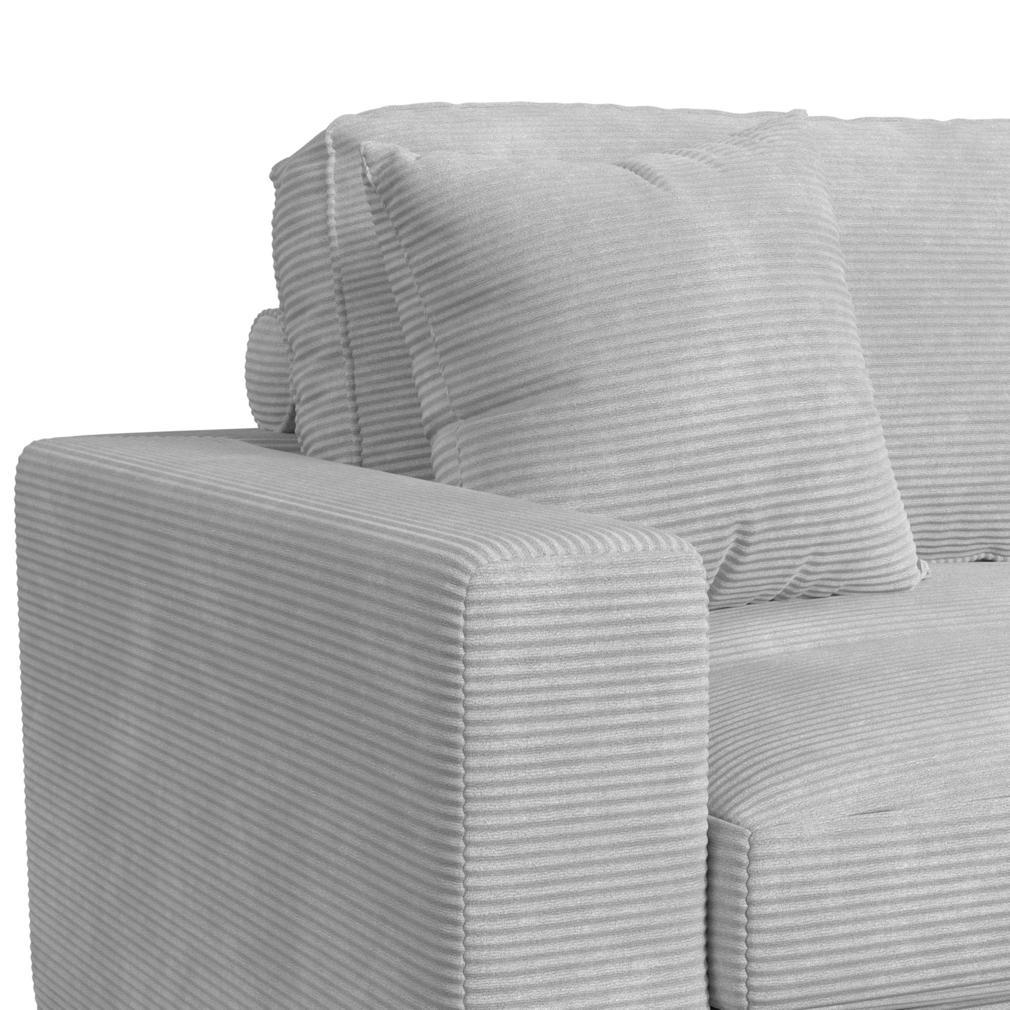 Arizona - Modular 4 Piece Sectional Set With RHF Chaise - Steno Stone