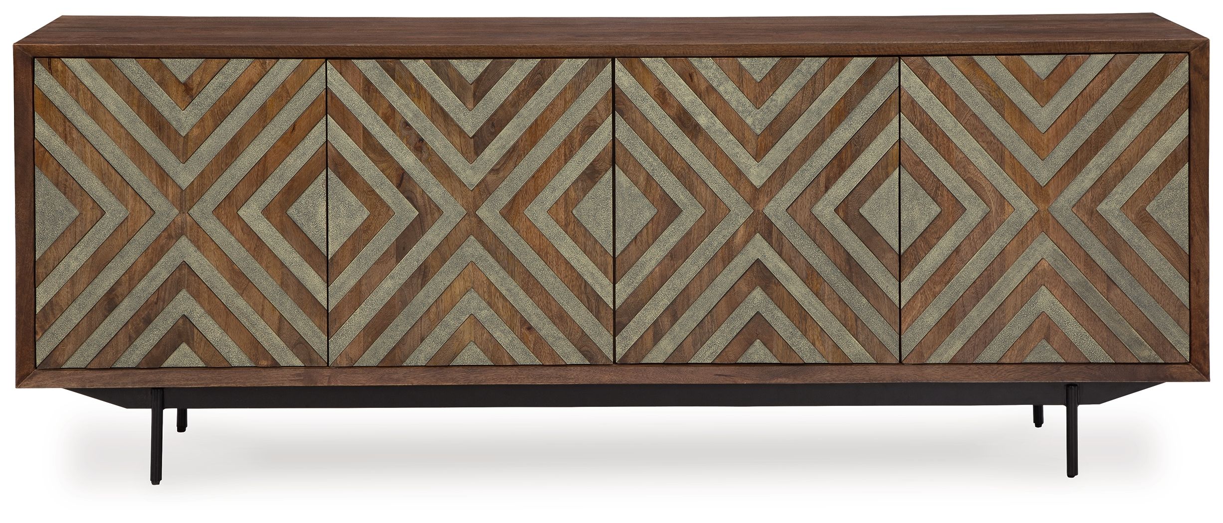 Ashley Furniture Dreggan - Accent Cabinet - Brown / Gold Finish - Image 4