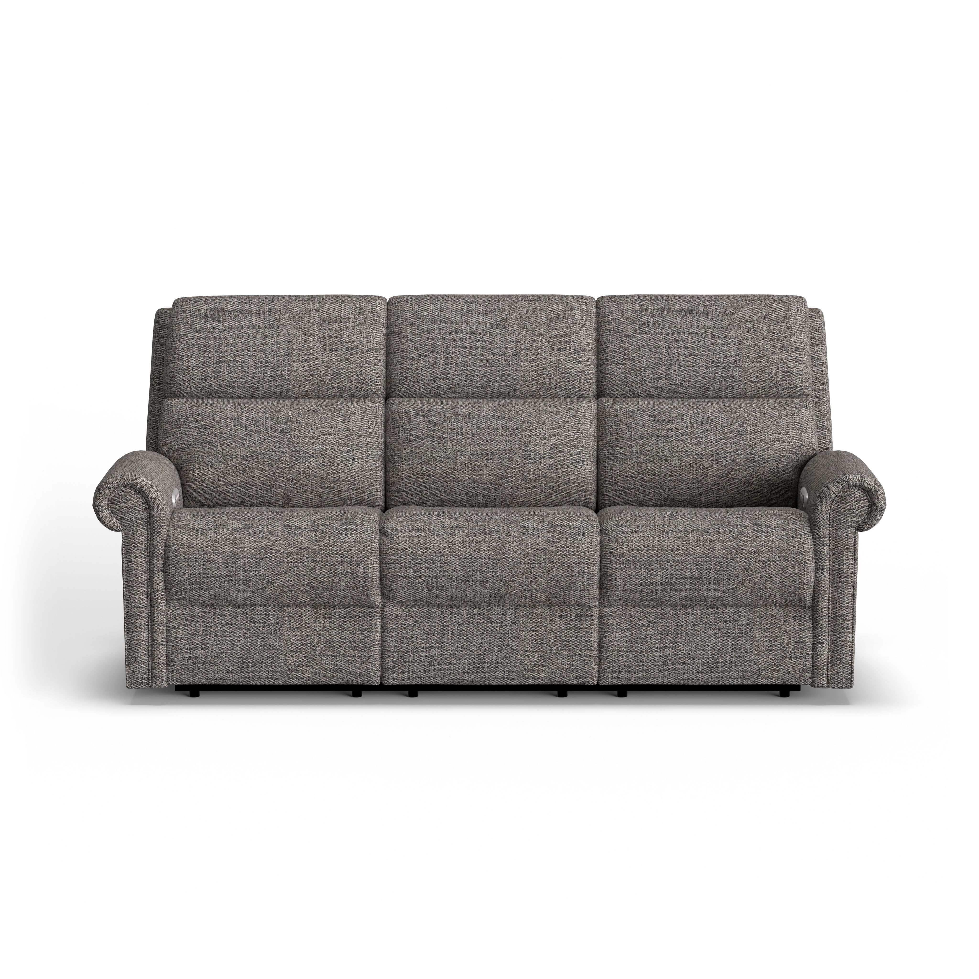 Bernard - Power Reclining Fabric Sofa With Console, Power Headrest, & Lumbar, white, view 4