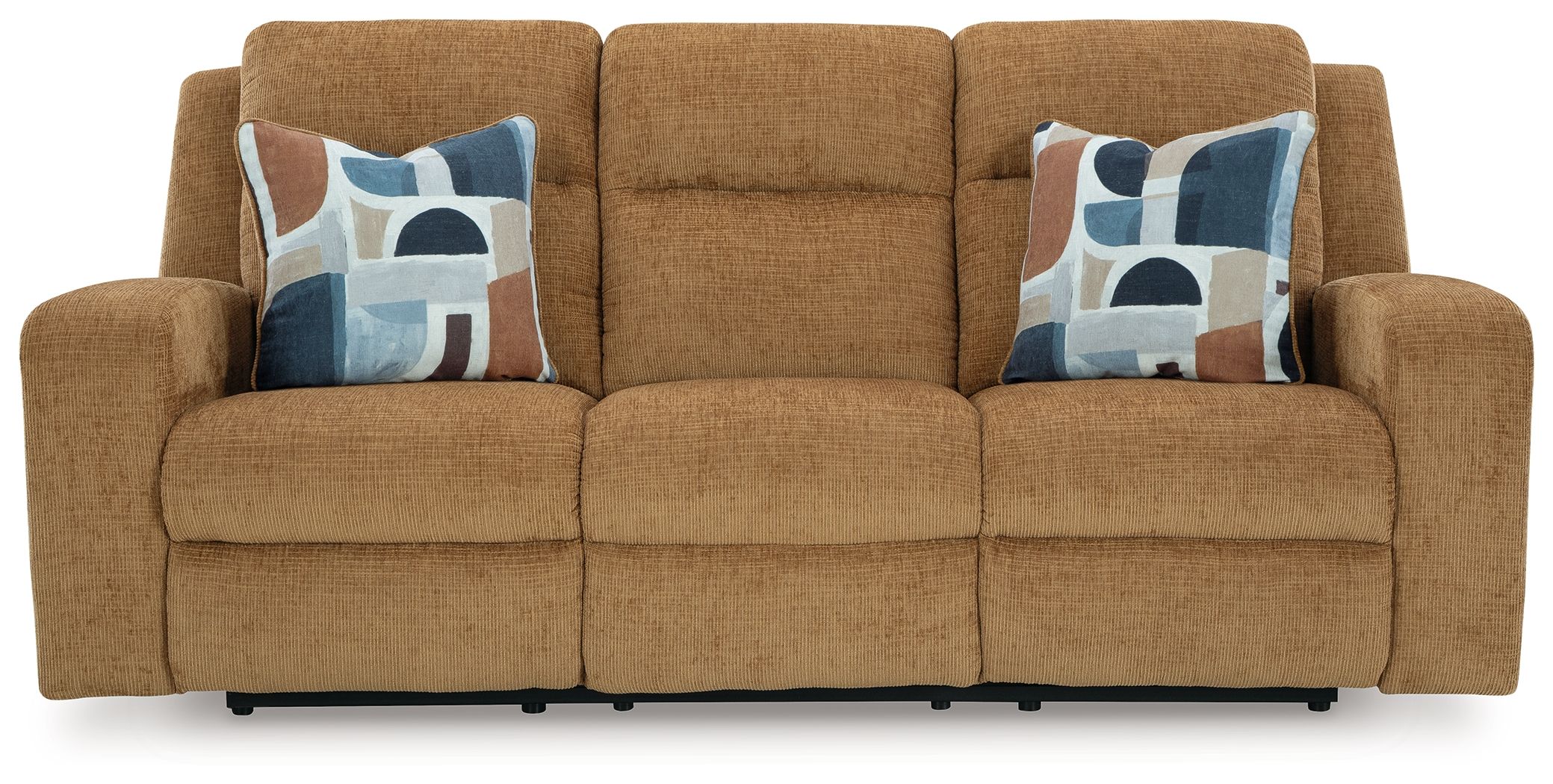 Ashley Furniture Kanlow - 2 Pc. - Reclining Sofa, Reclining Loveseat With Console - Honey - Image 4
