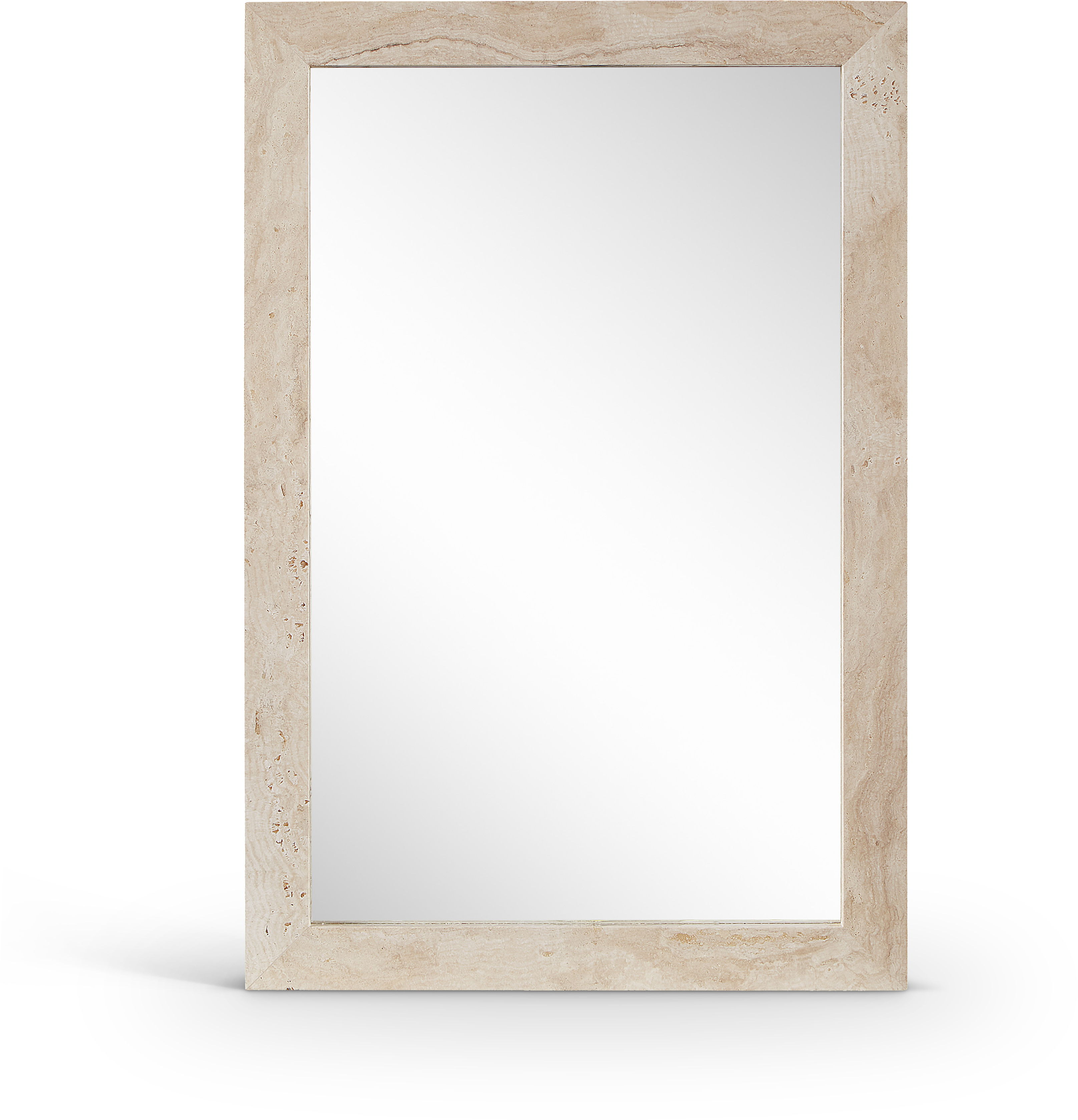Pavia - Genuine Travertine Frame Mirror - Natural