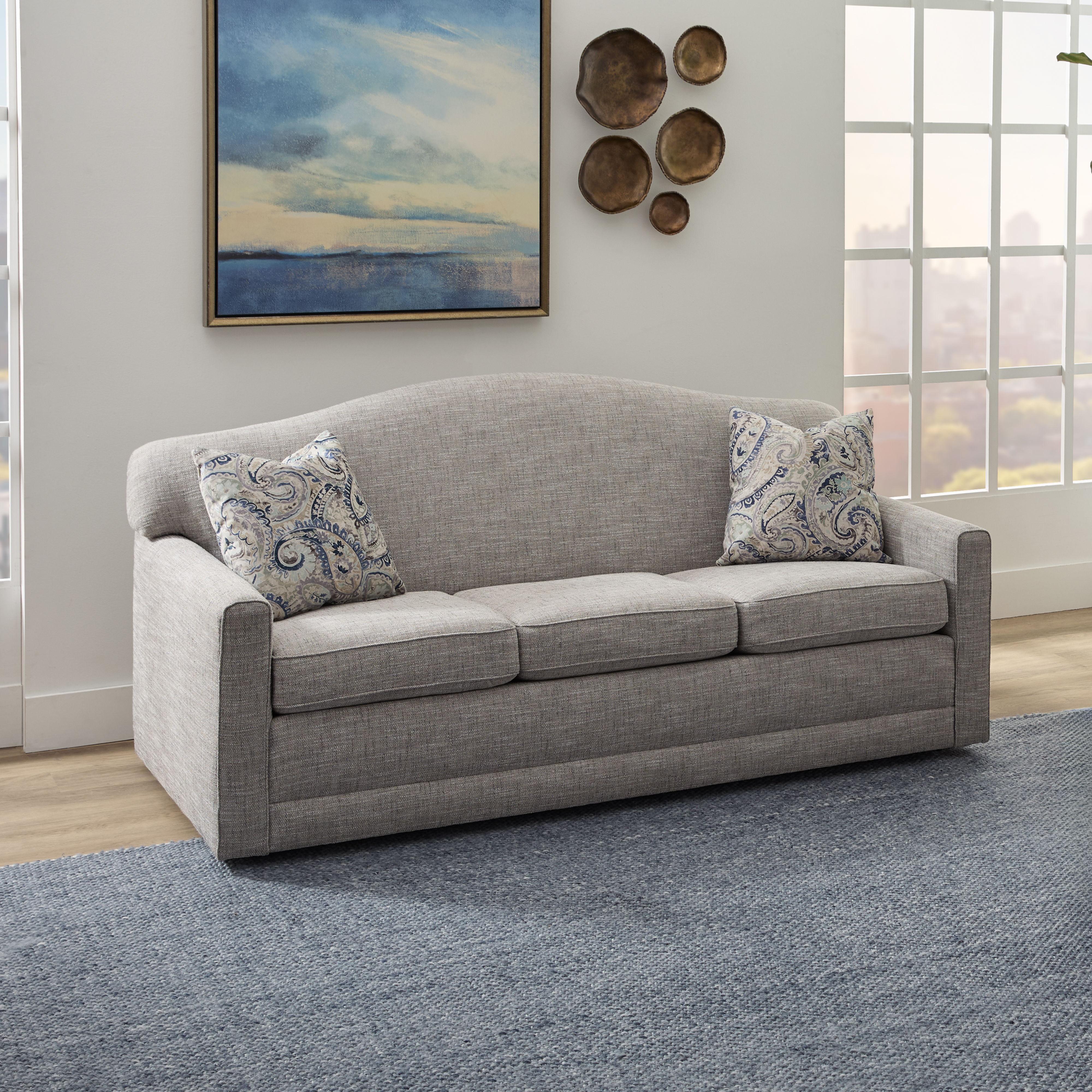 Aggie - Fabric Sofa, white, view 5