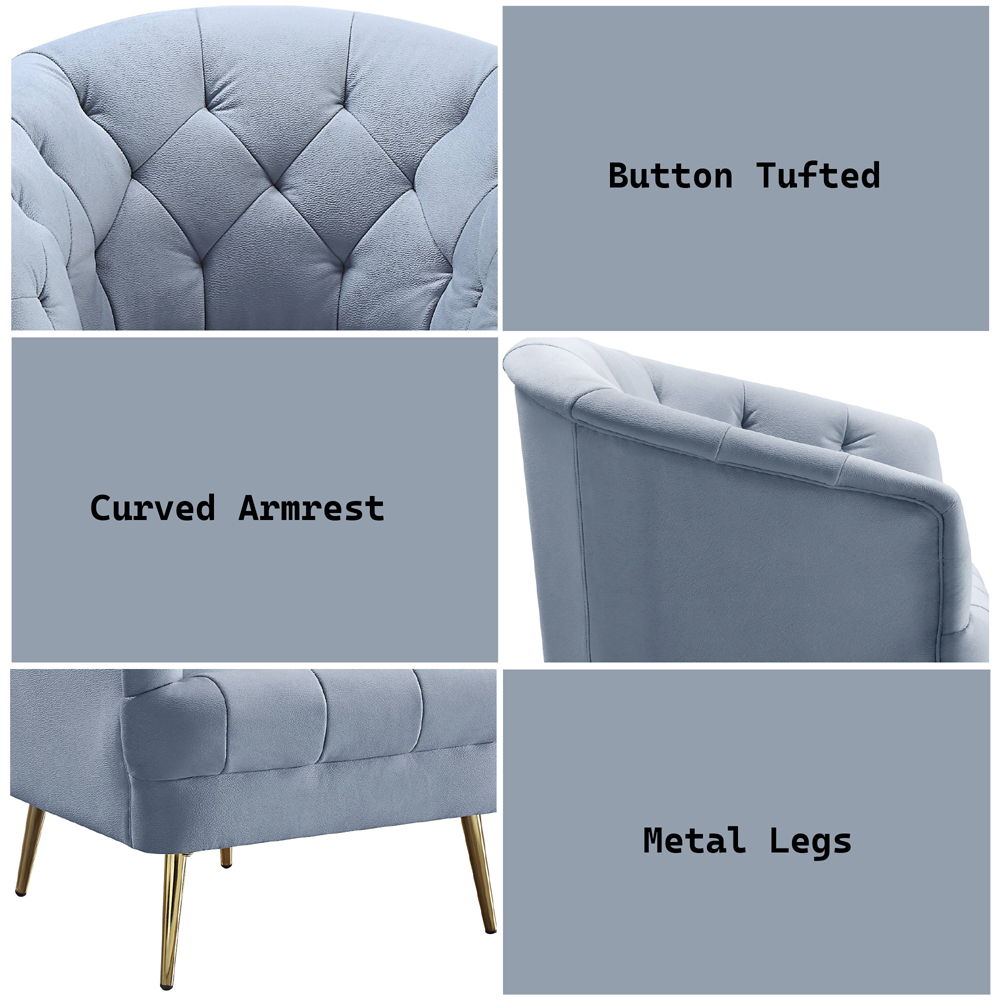 Bayram - Chair - Light Gray Velvet, light gray, view 8
