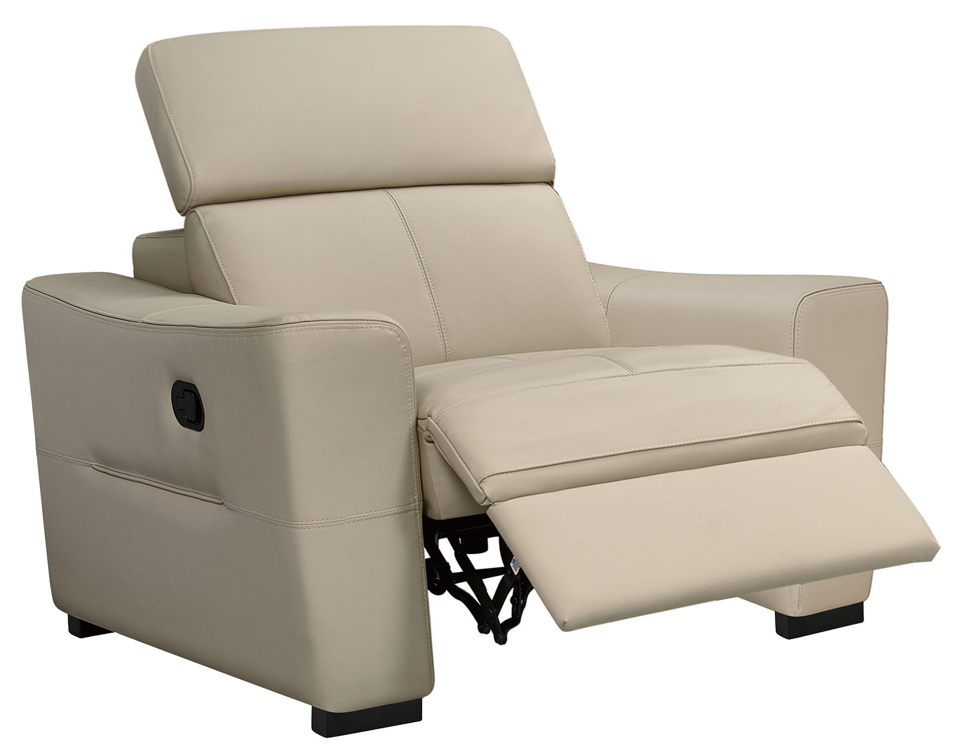 6021 - Armchair With Manual Recliner - Cream