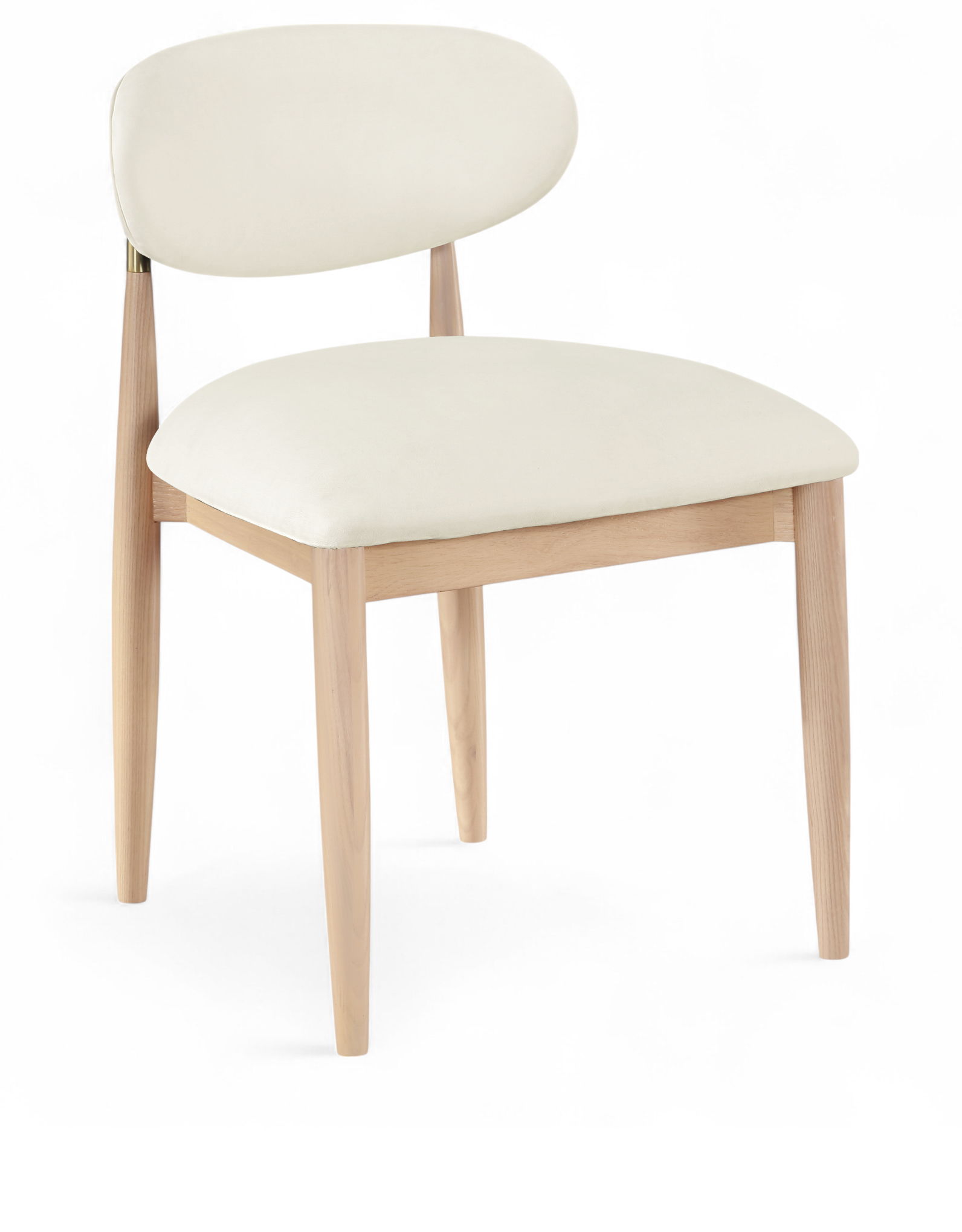Riccio - Vegan Leather Dining Side Chair (Set of 2) - Cream