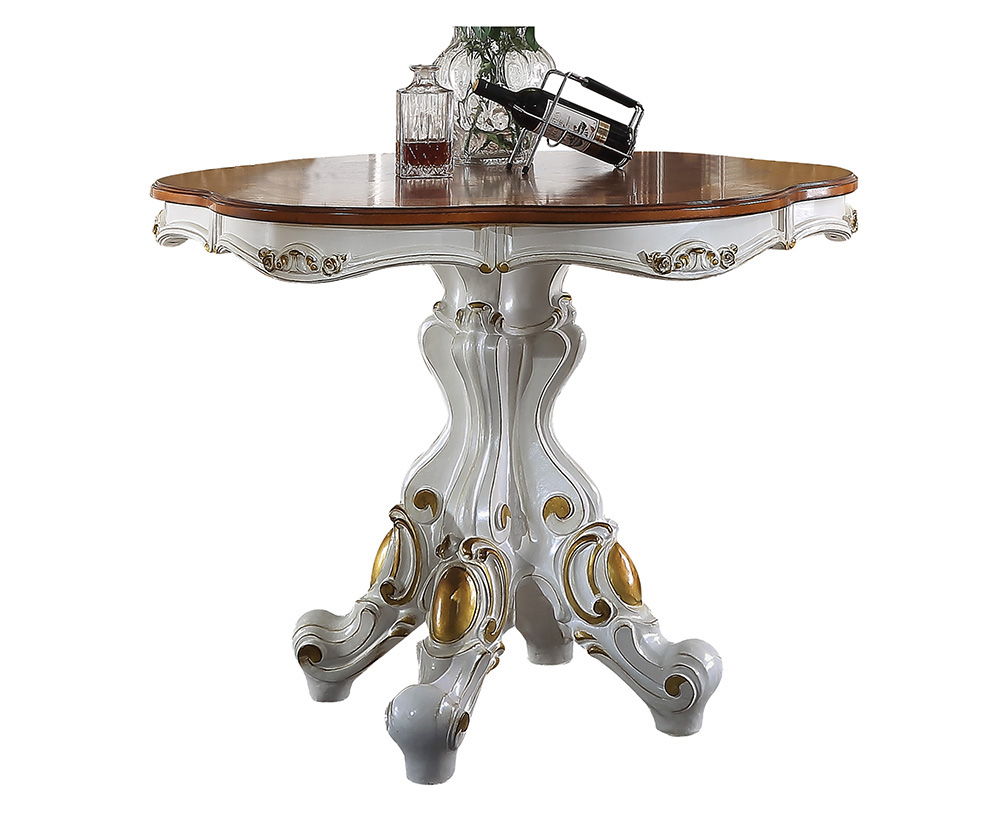 Picardy - Counter Height Table - Antique Pearl & Cherry Oak, white