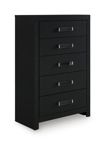 Maeling - Five Drawer Chest - Black