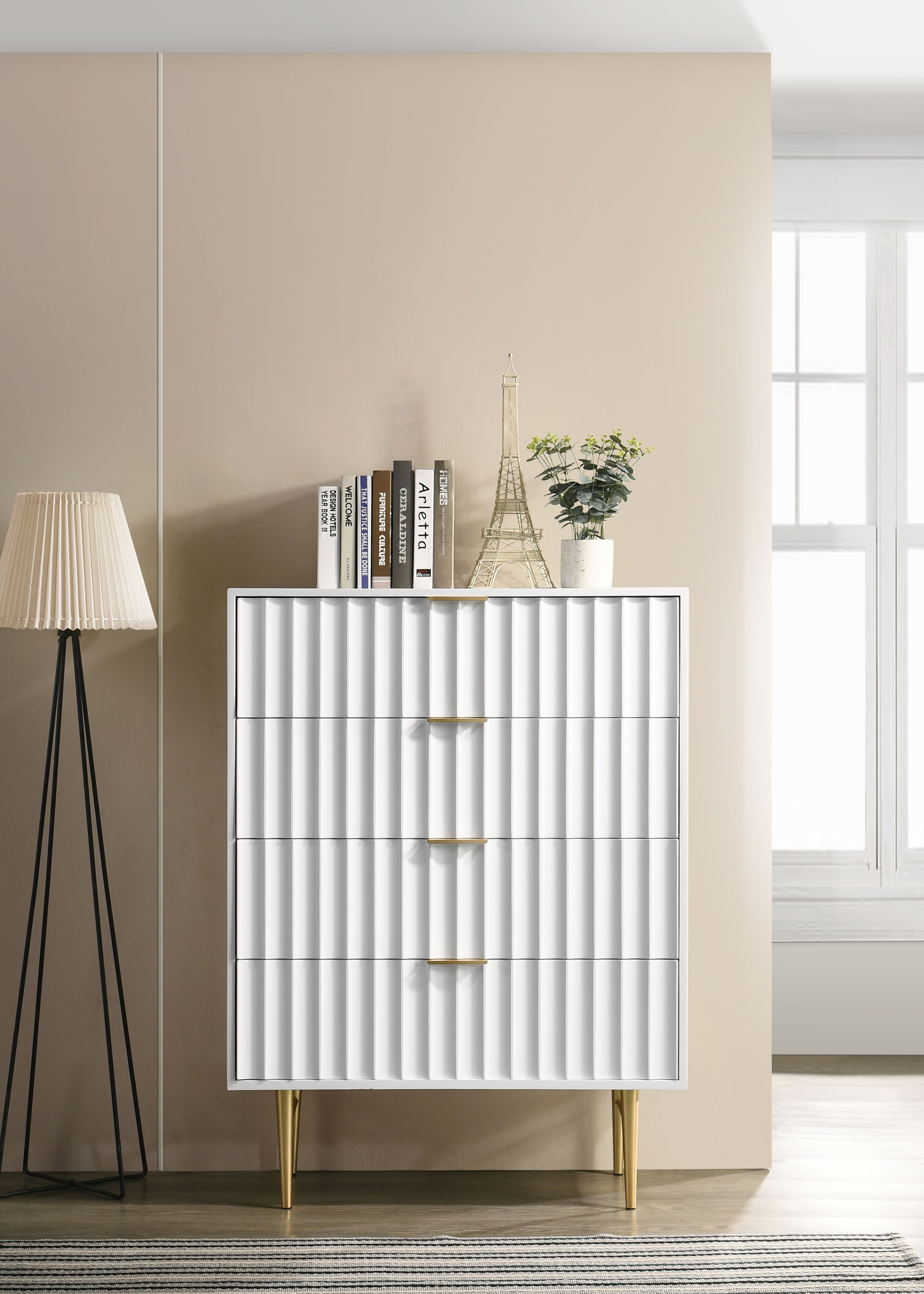 Modernist - Chest - White & Gold