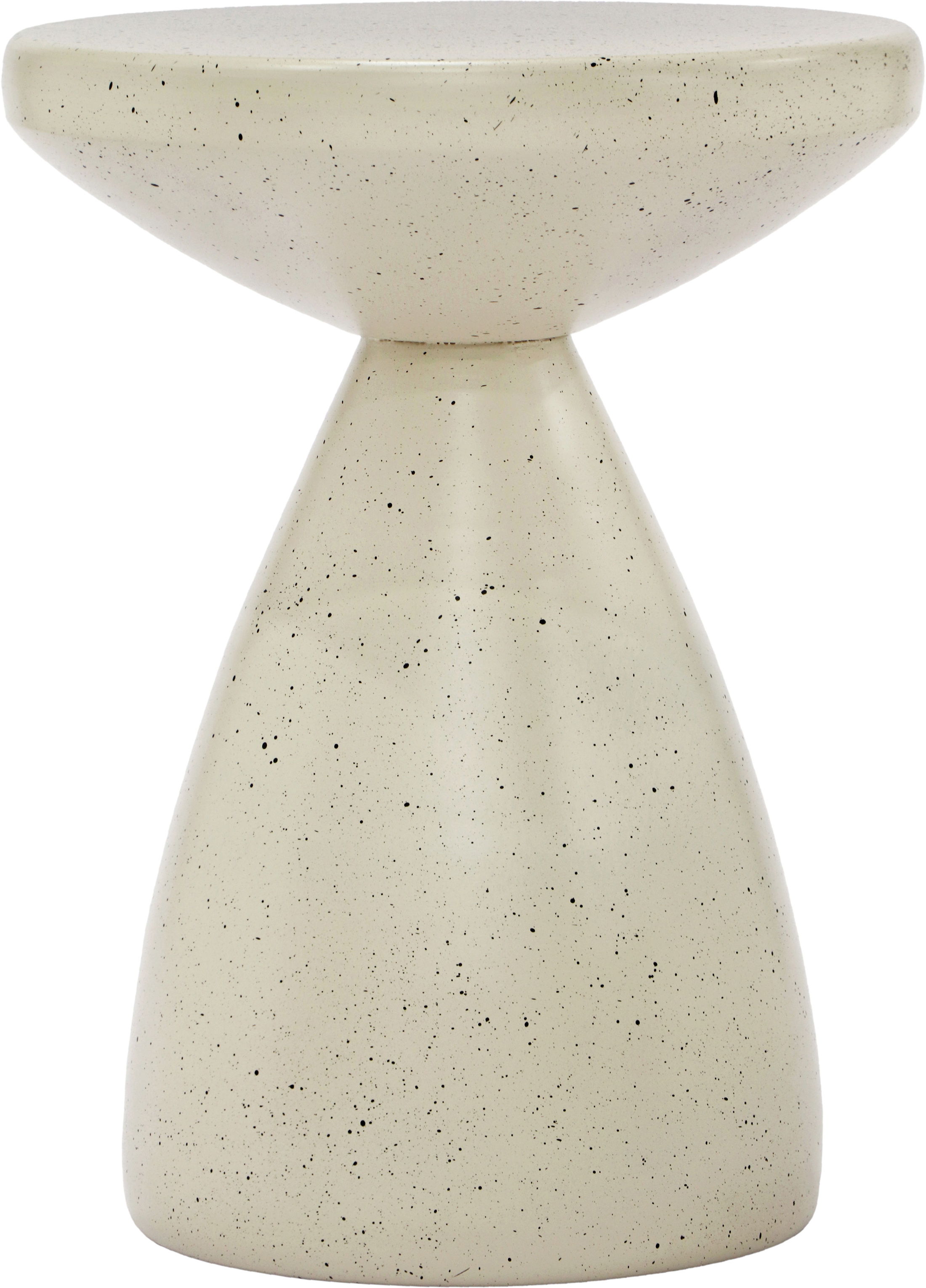 Anika - Iron Terrazzo End Table - Cream