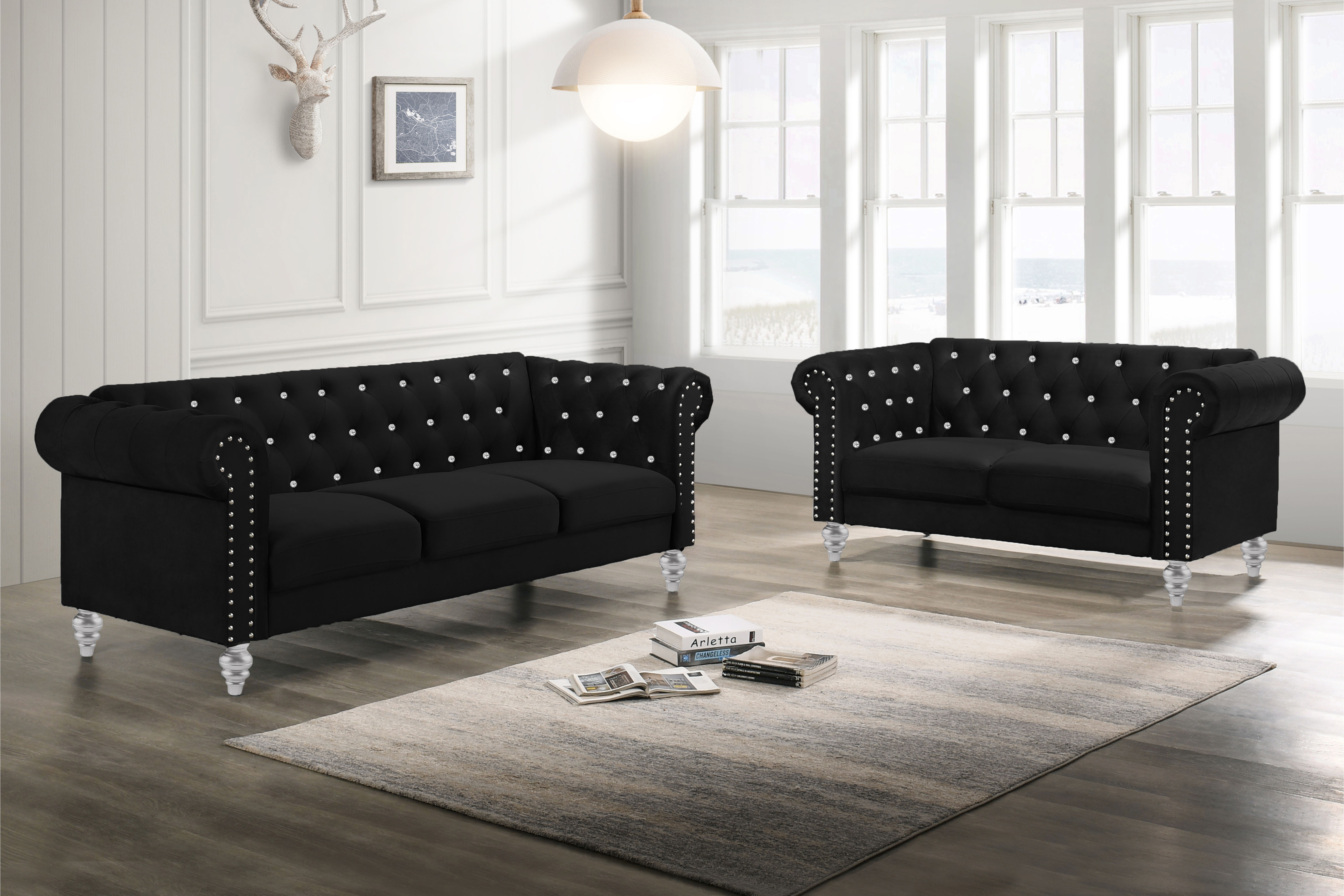 Emma Crystal - Sofa - Black, black, view 7