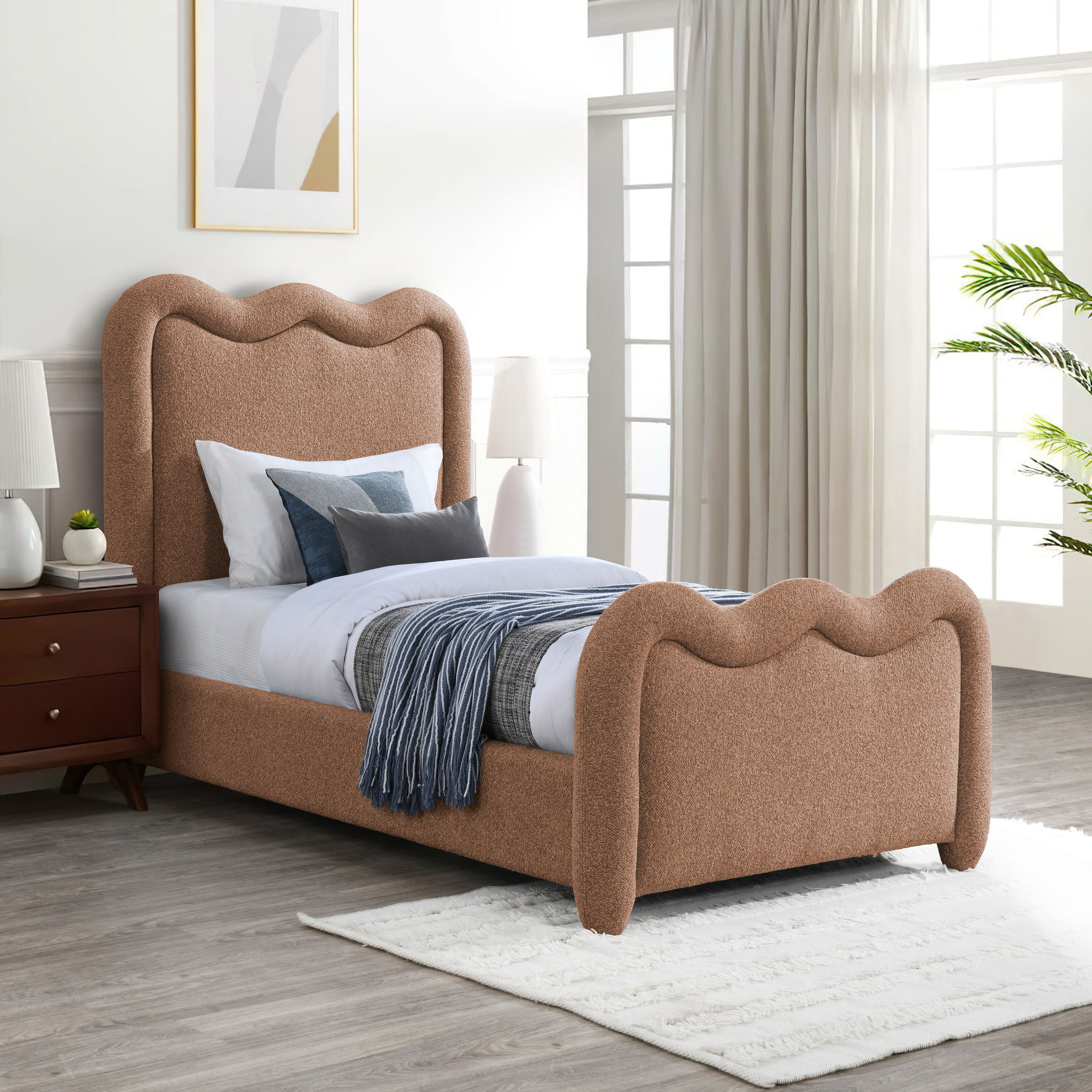 Gavin - Twin Bed - Cognac