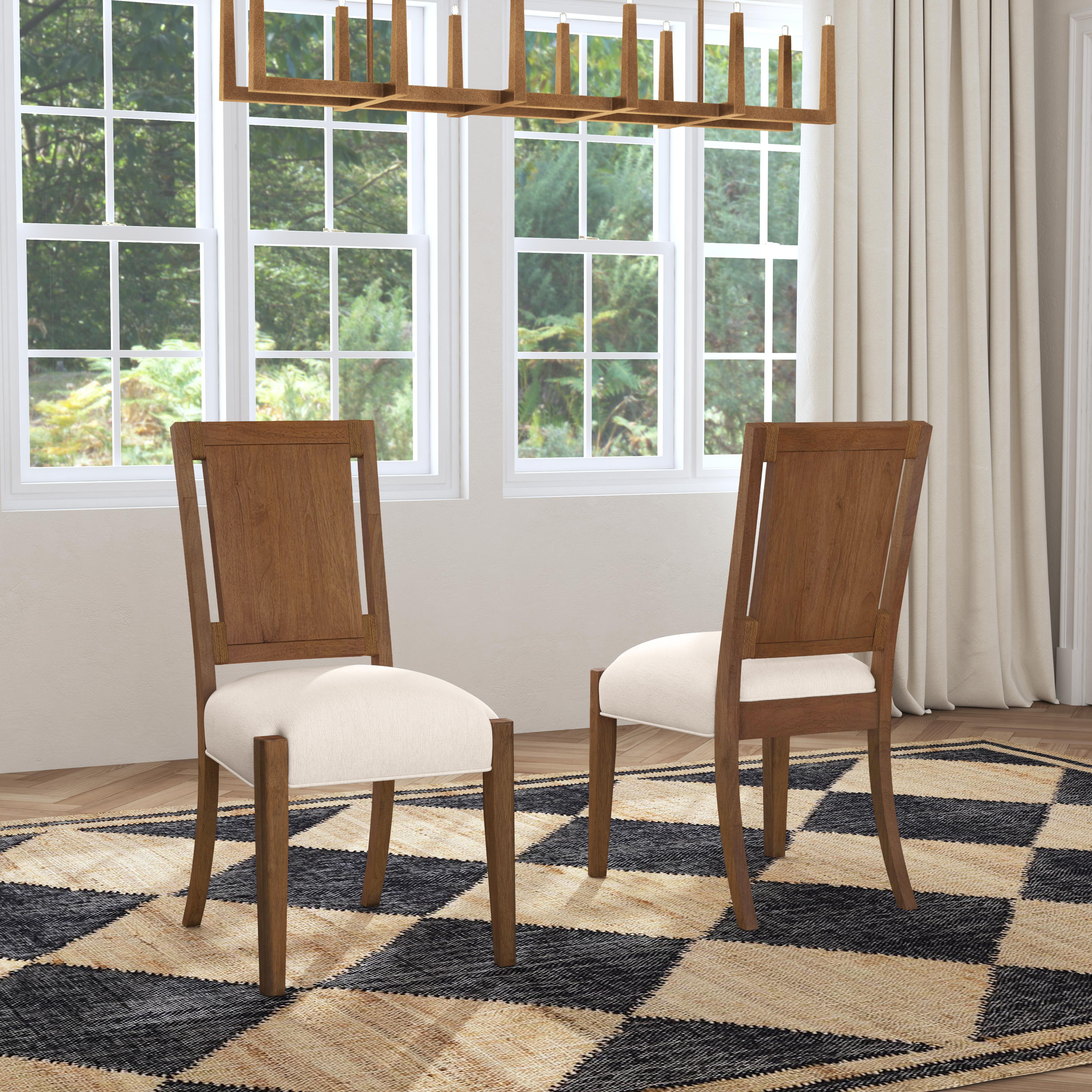 Lincoln - Upholstered Dining Chair - Brown / Milk, light brown, view 7