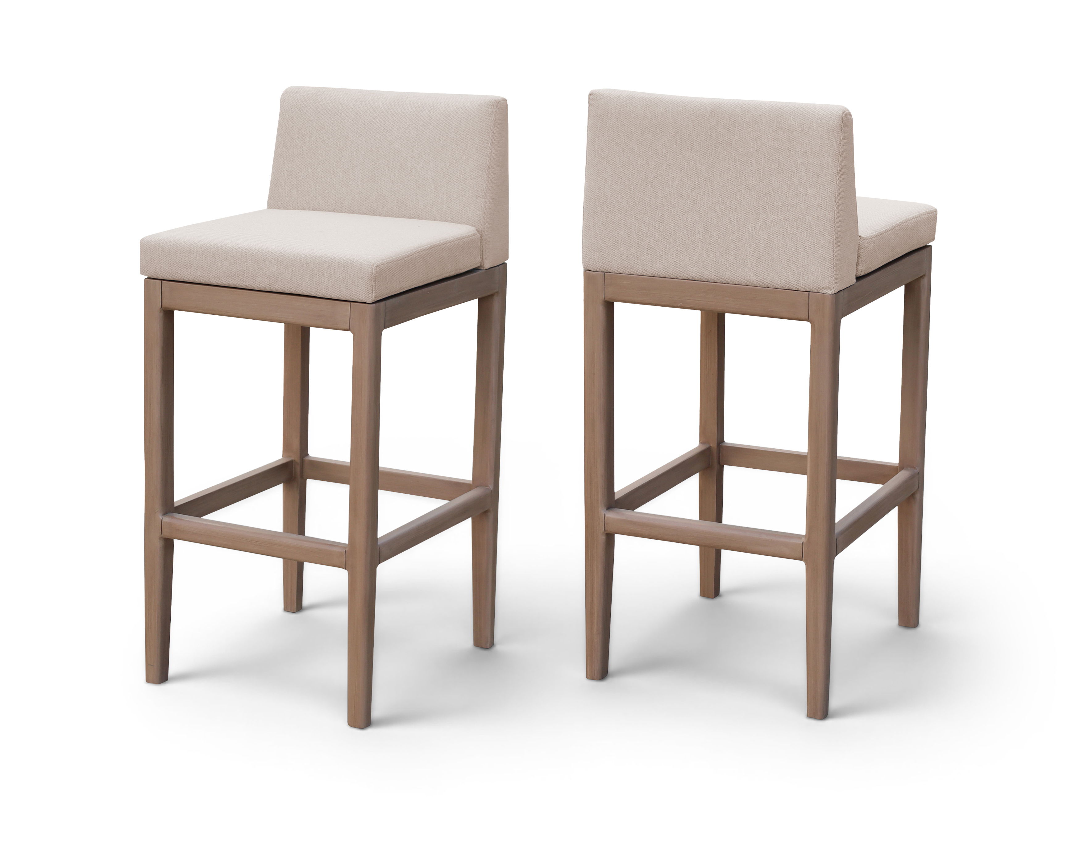 Solace - Olefin Performance Fabric Outdoor Patio Bar Stool - Beige