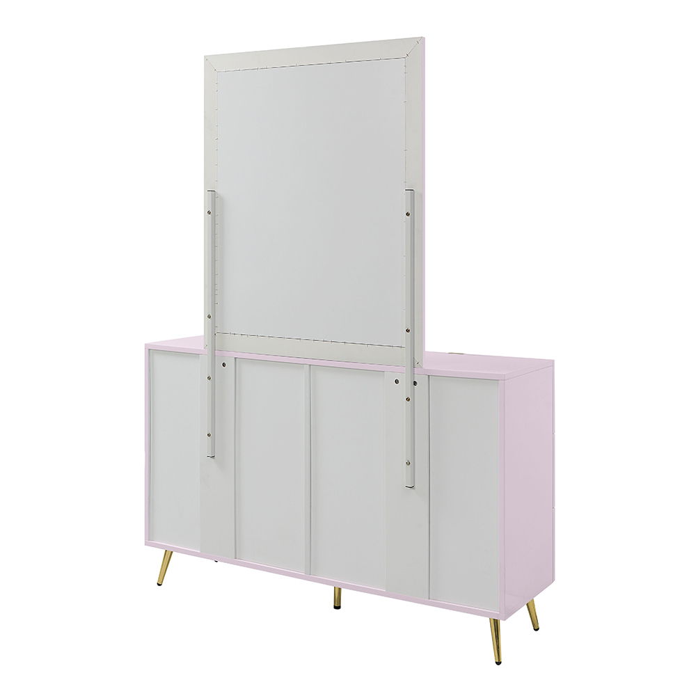 Gaines - Mirror - Pink High Gloss, pink, view 4