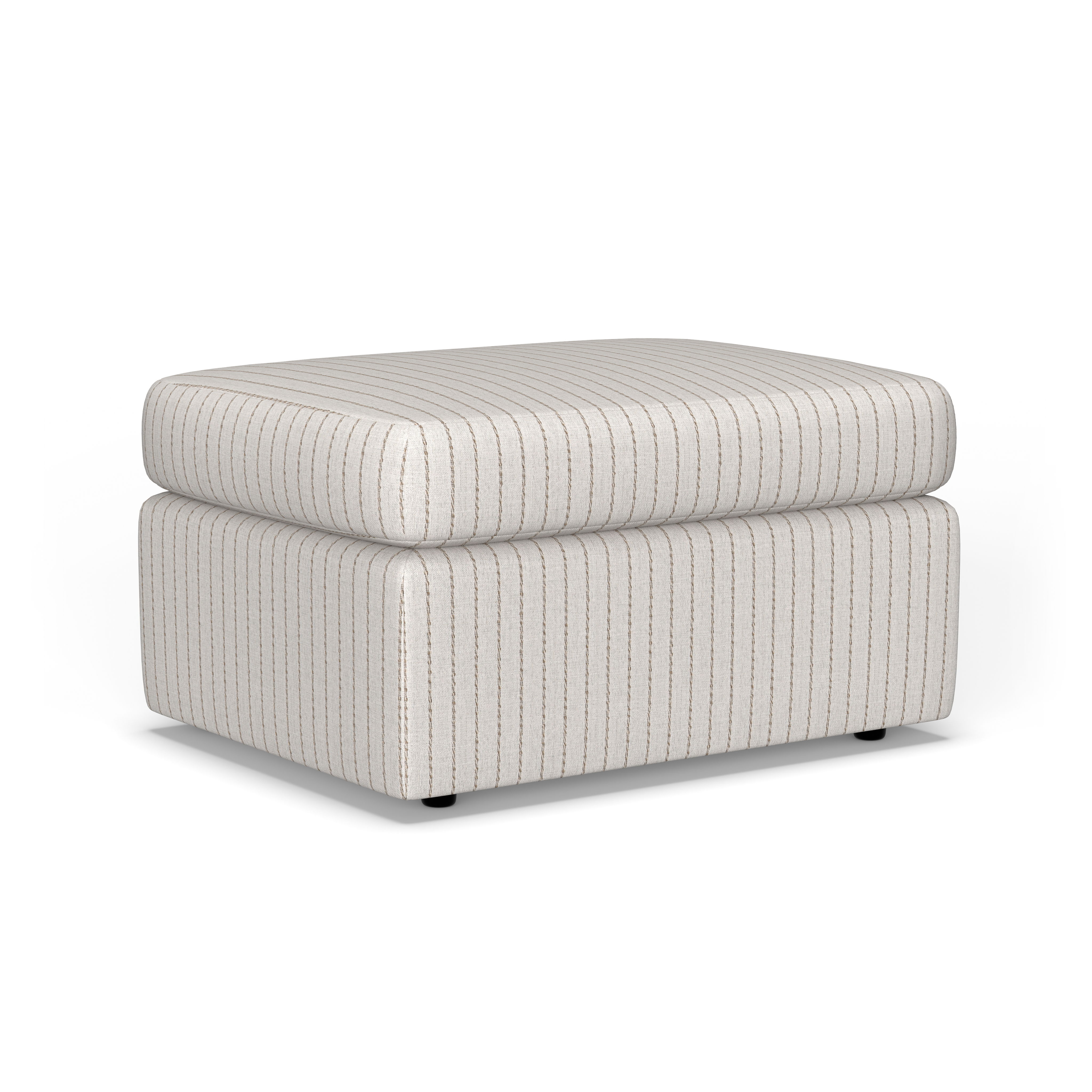 Sky - Fabric Ottoman, light gray