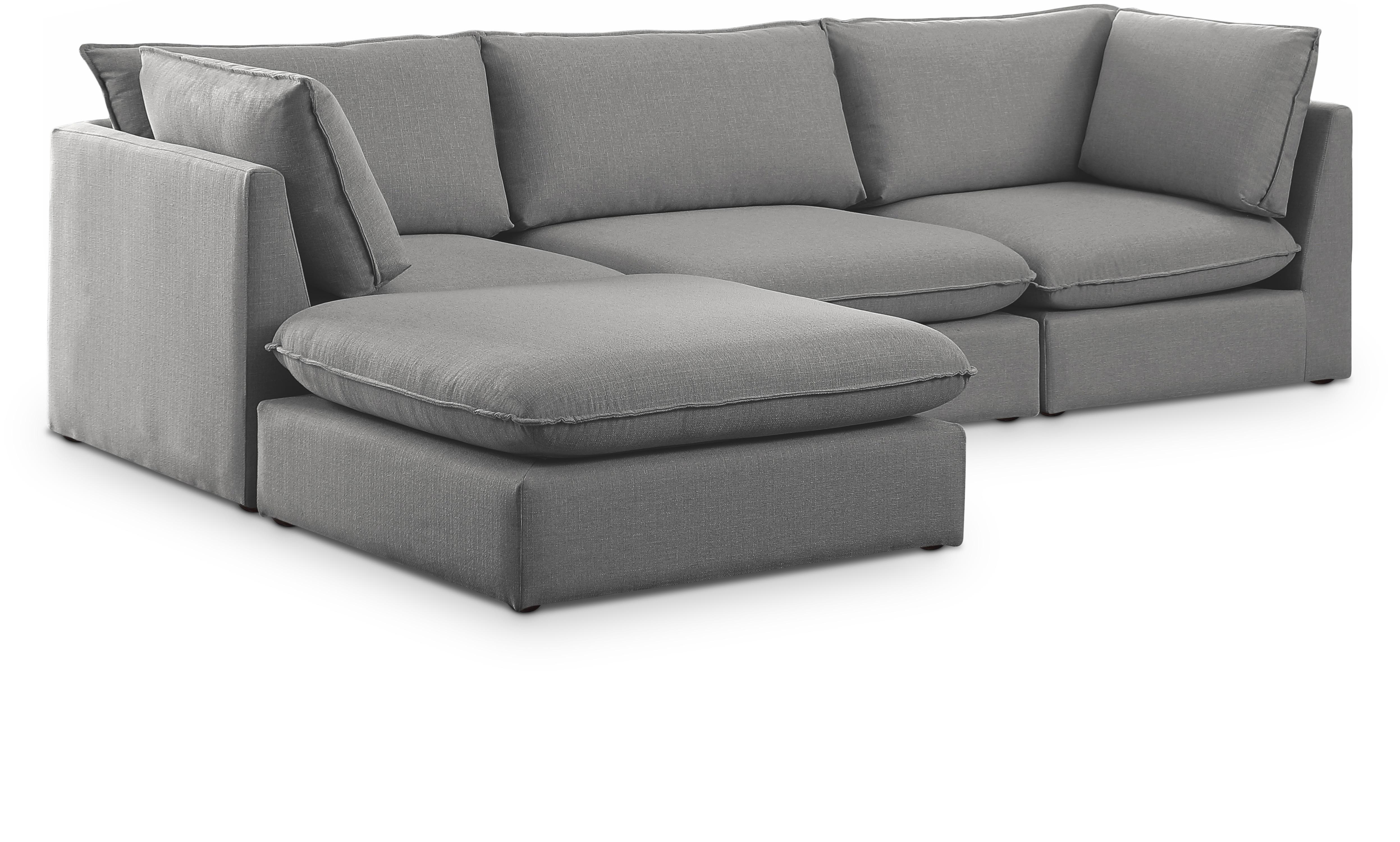 Mackenzie - 4 Piece Modular Sectional With Chaise - Gray