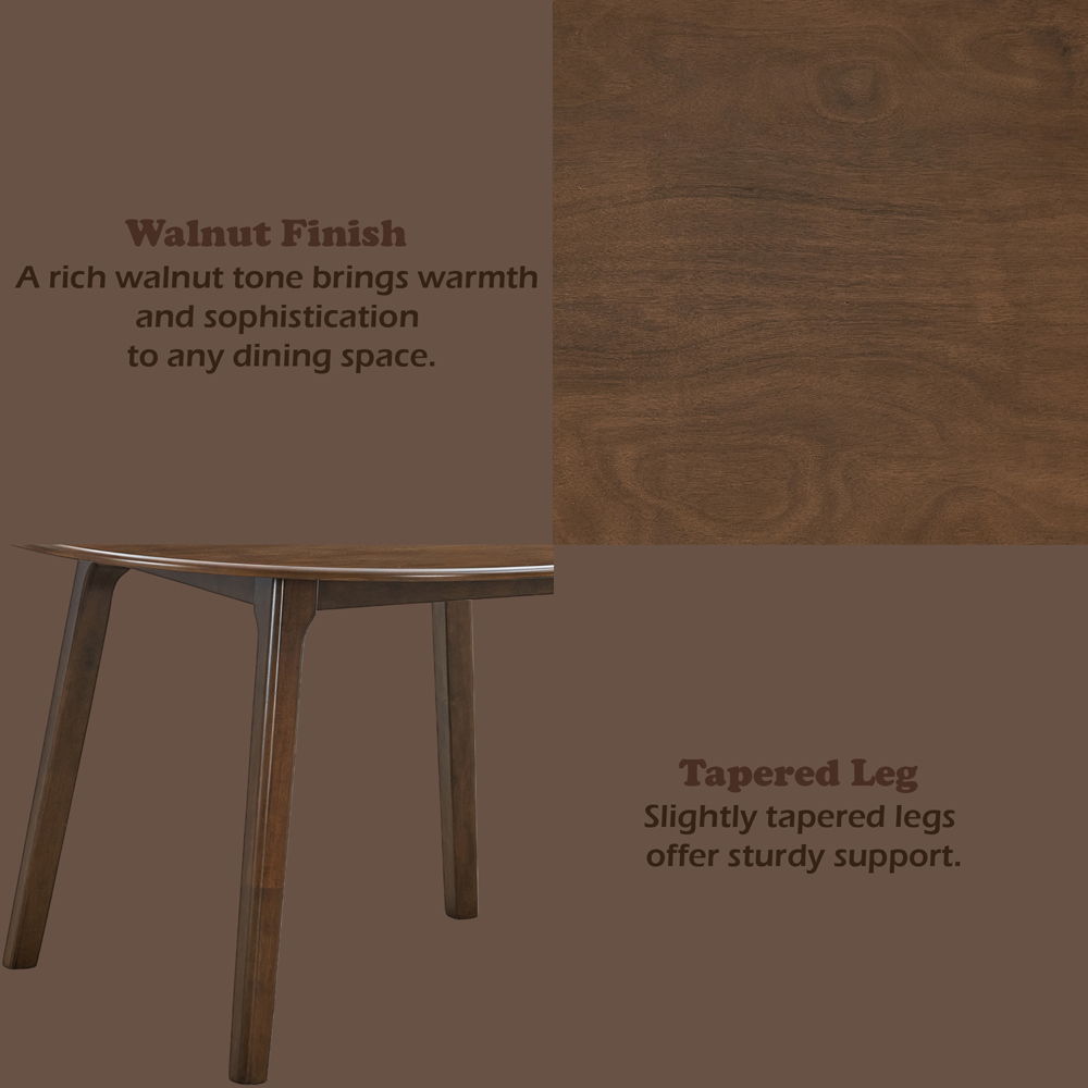 Keiki - Round Dining Table - Walnut, dark brown, view 6