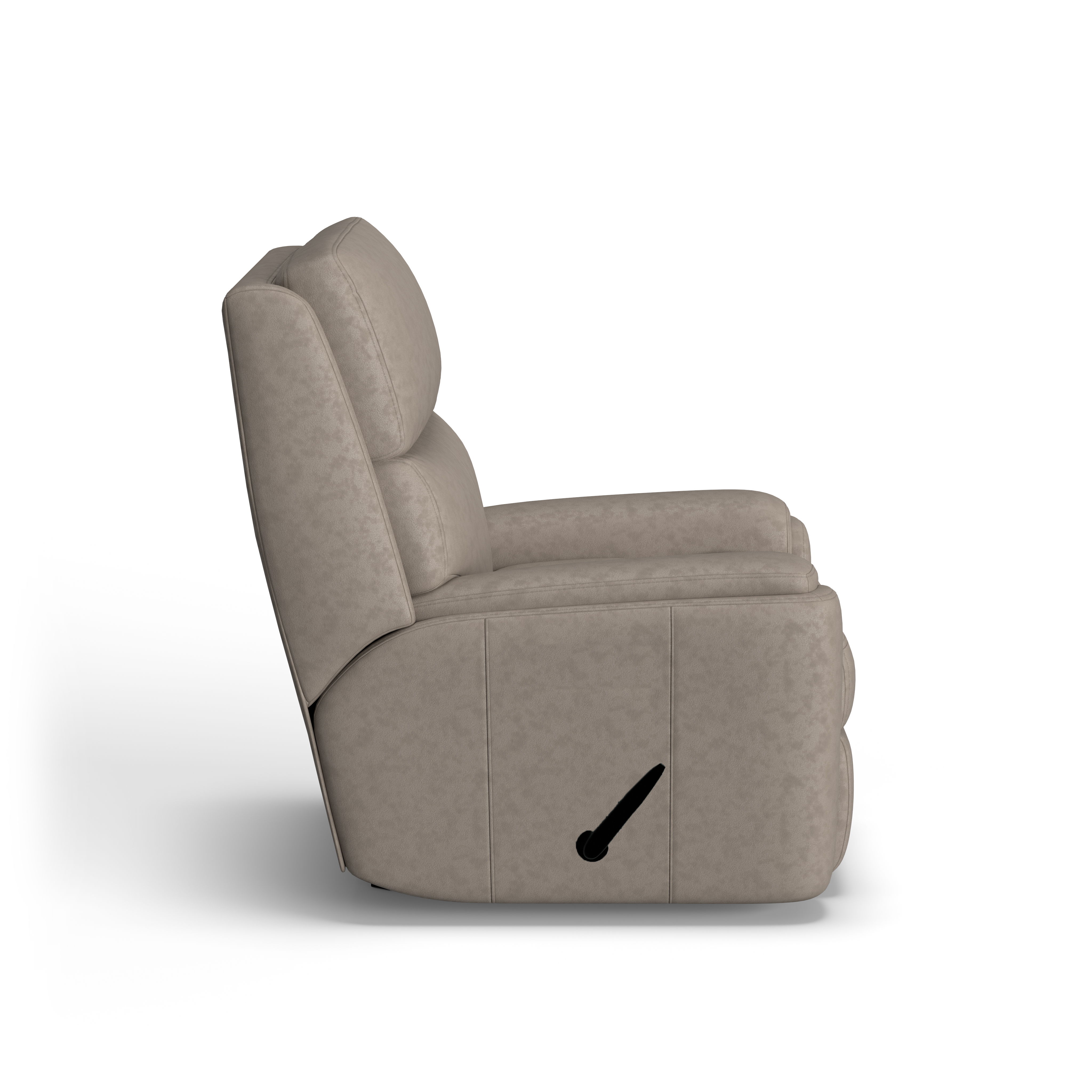 Rio - Transitional Leather Recliner, gray, view 5