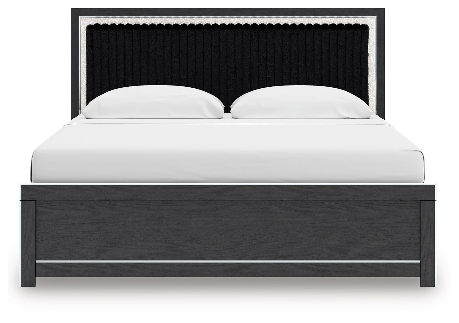 Ashley Furniture Zuraleus - King Upholstered Panel Bed - Black - Image 6