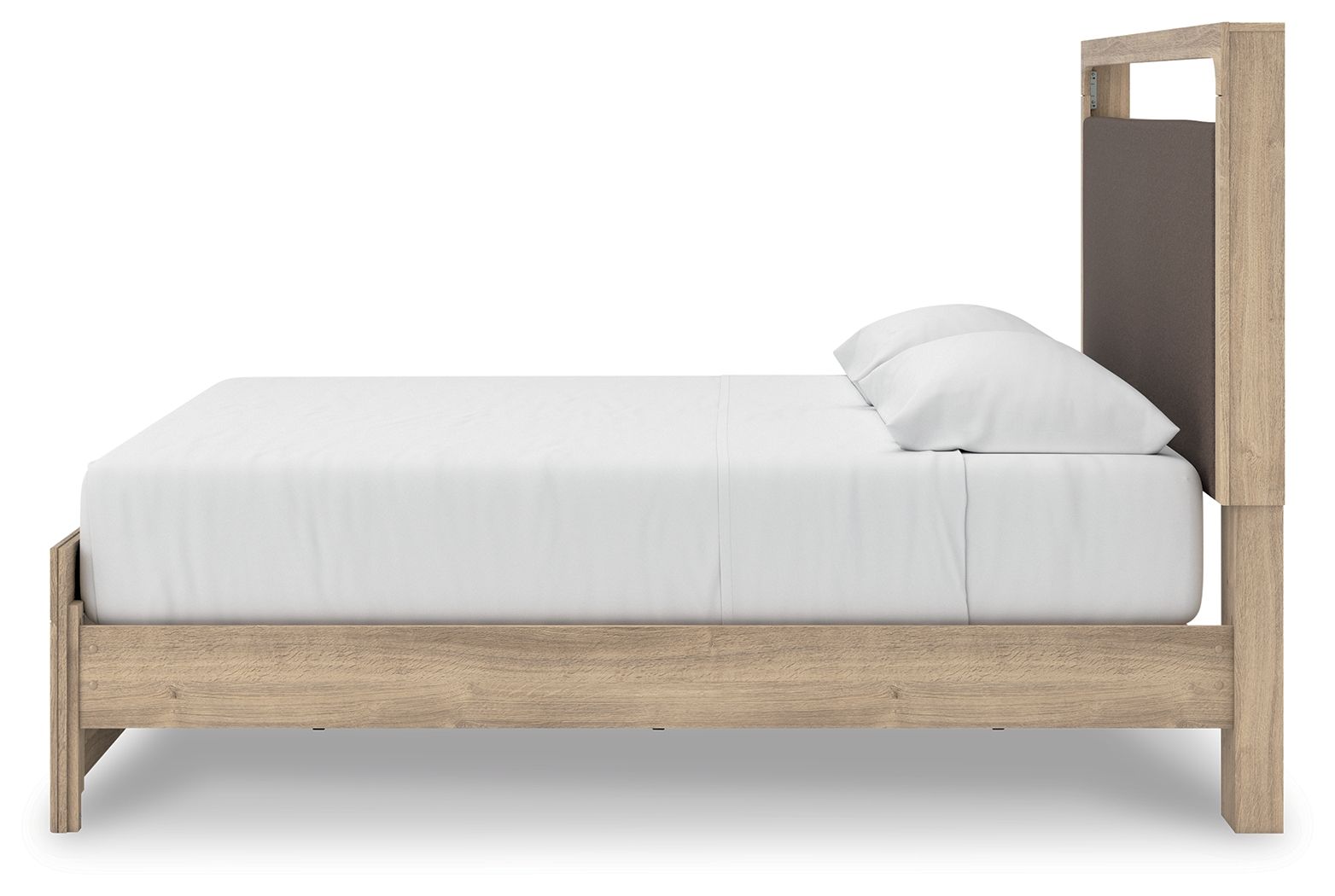 Ashley Furniture Kinlanni - King Upholstered Platform Bed - Tan - Image 8