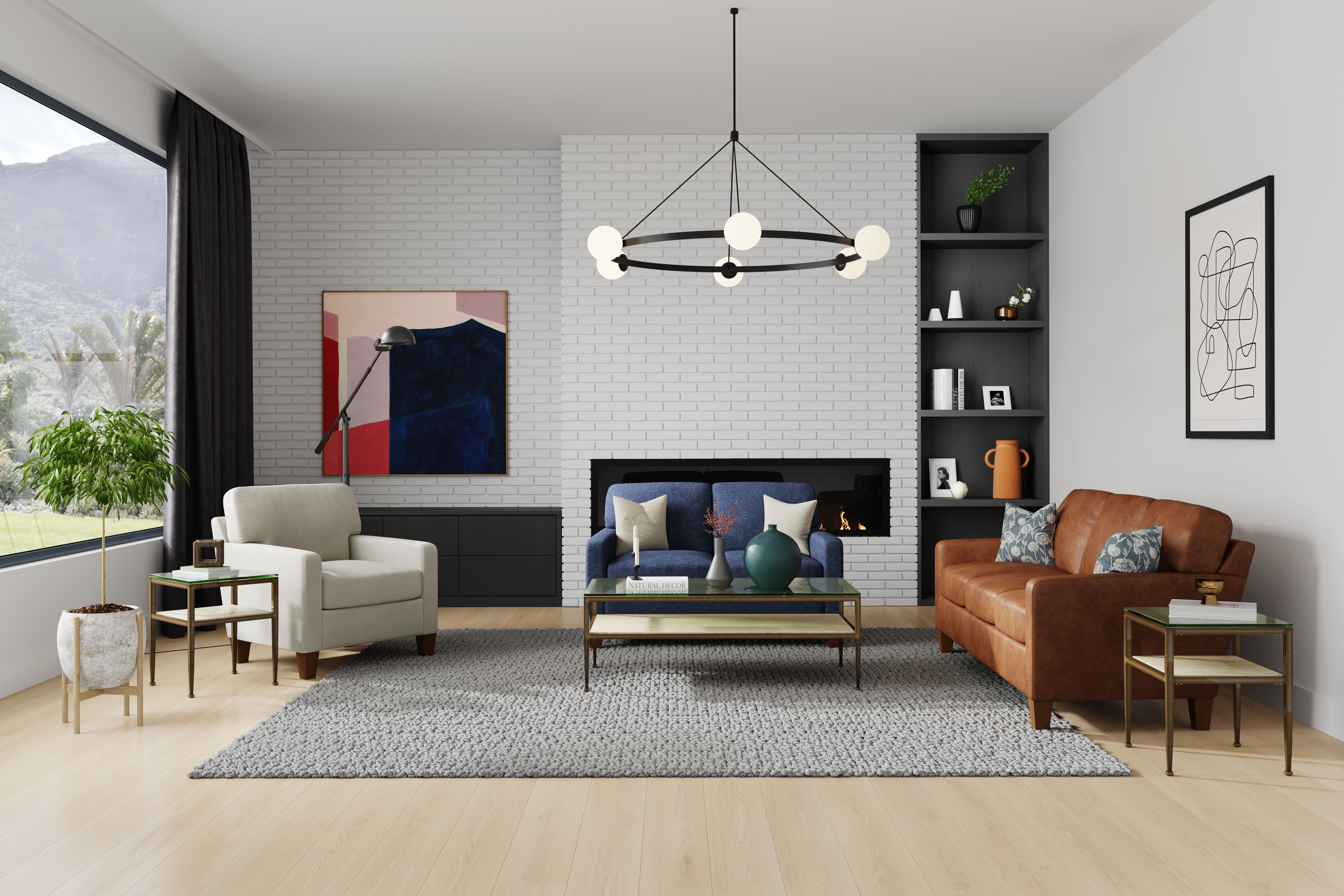 Moxy - Fabric Sofa With Straight Track Arms, gray