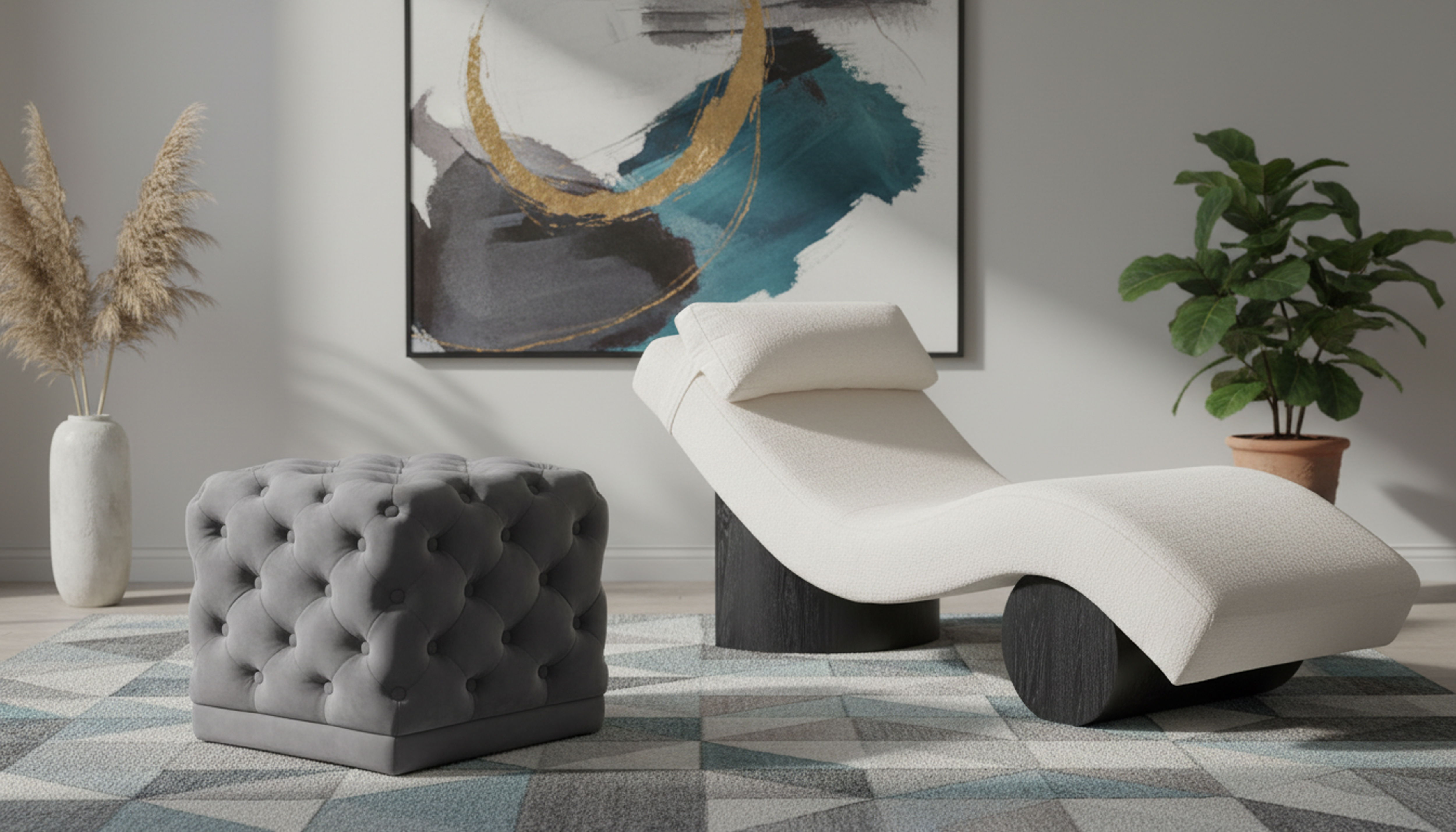 Stella - Ottoman / Stool - Gray