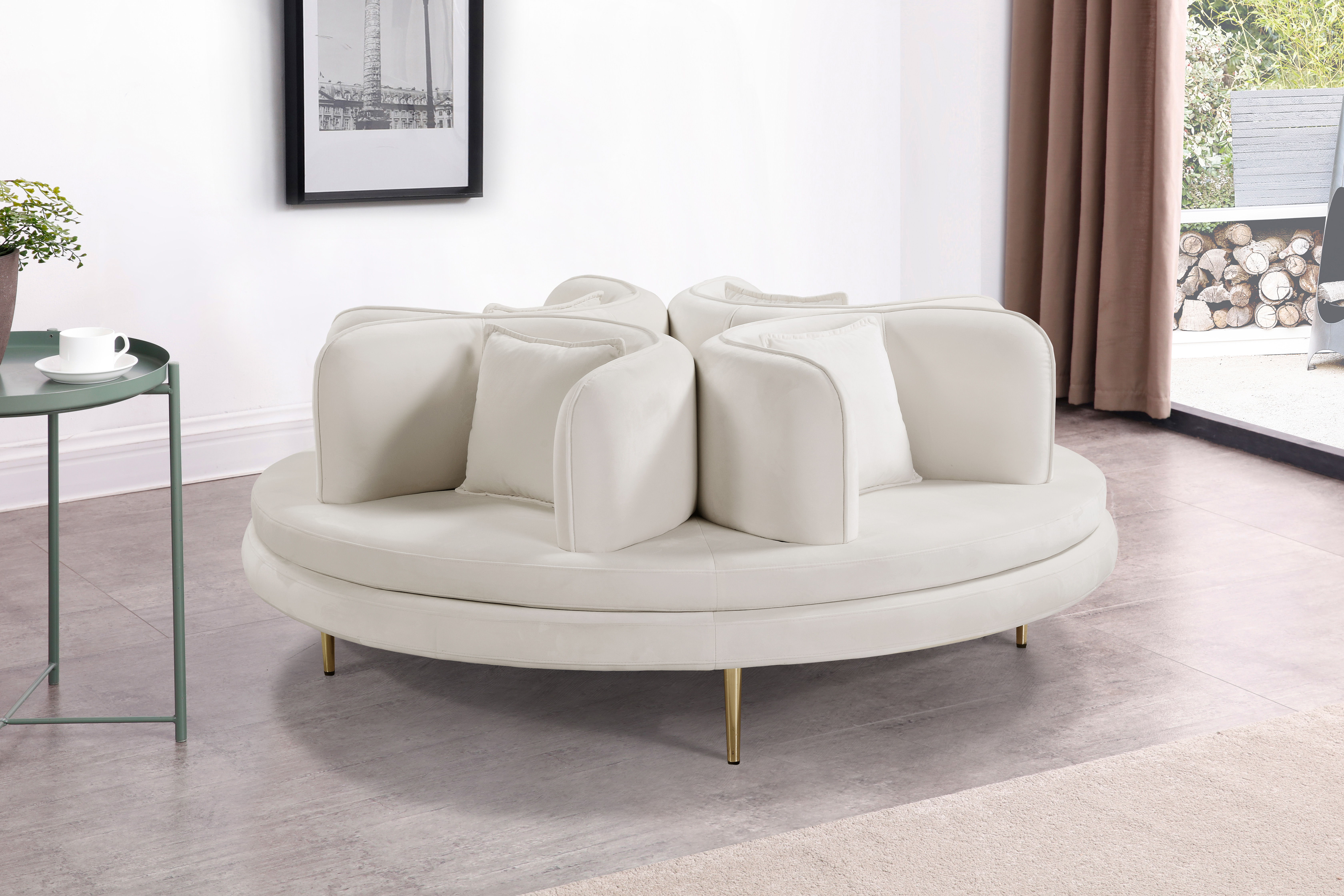 Circlet - Round Sofa Settee - Cream