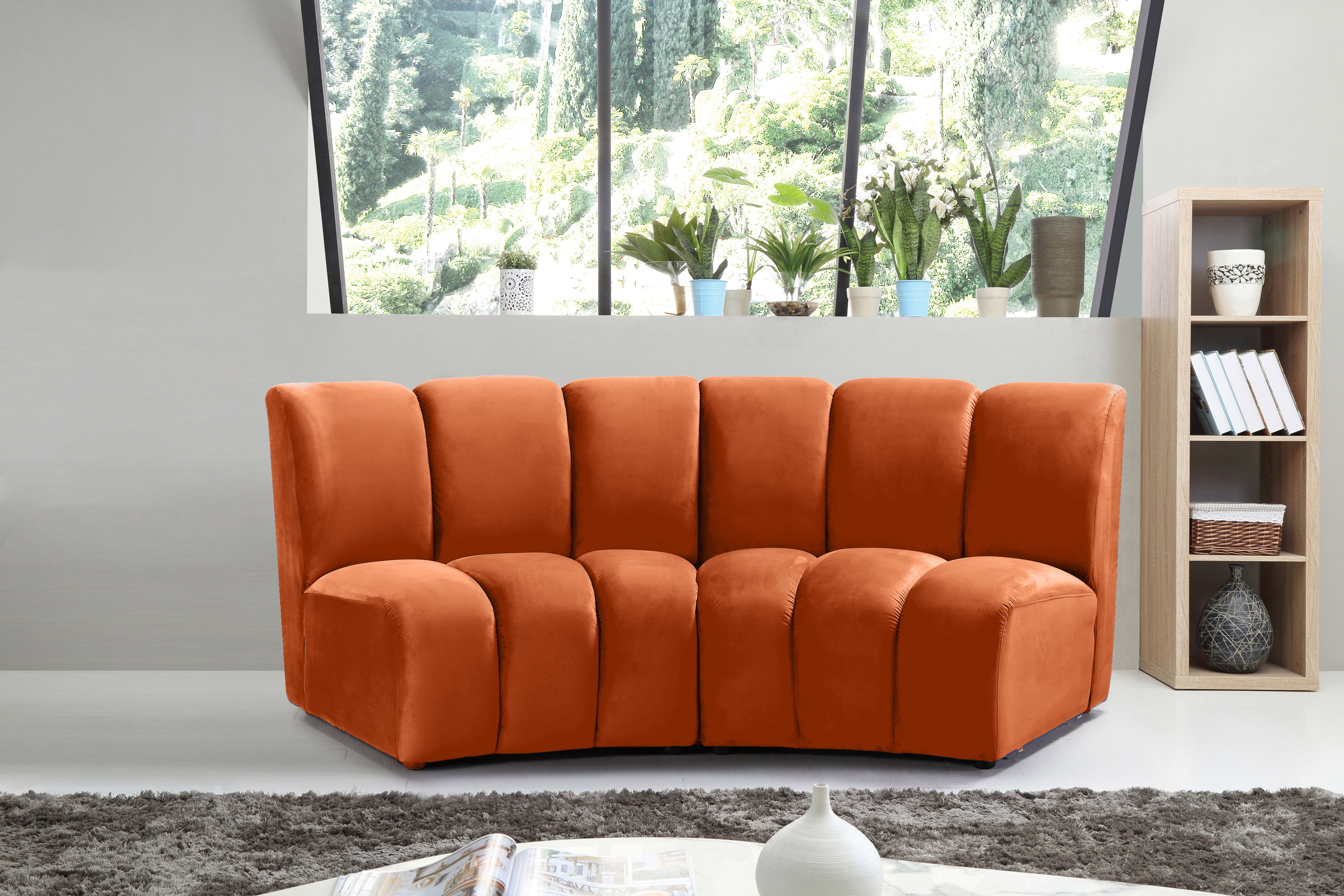 Infinity - 2 Piece Modular Sectional - Cognac