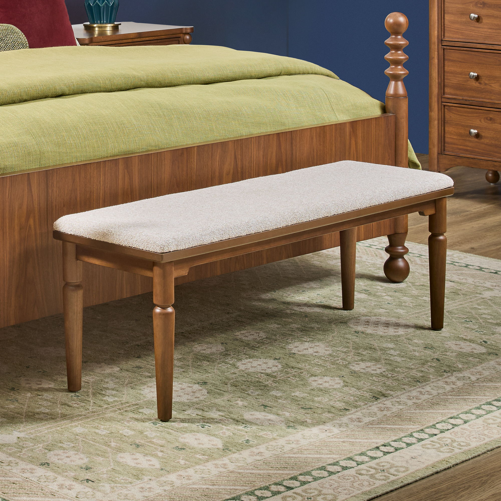 Azalea - Bench - Walnut, dark brown, view 6